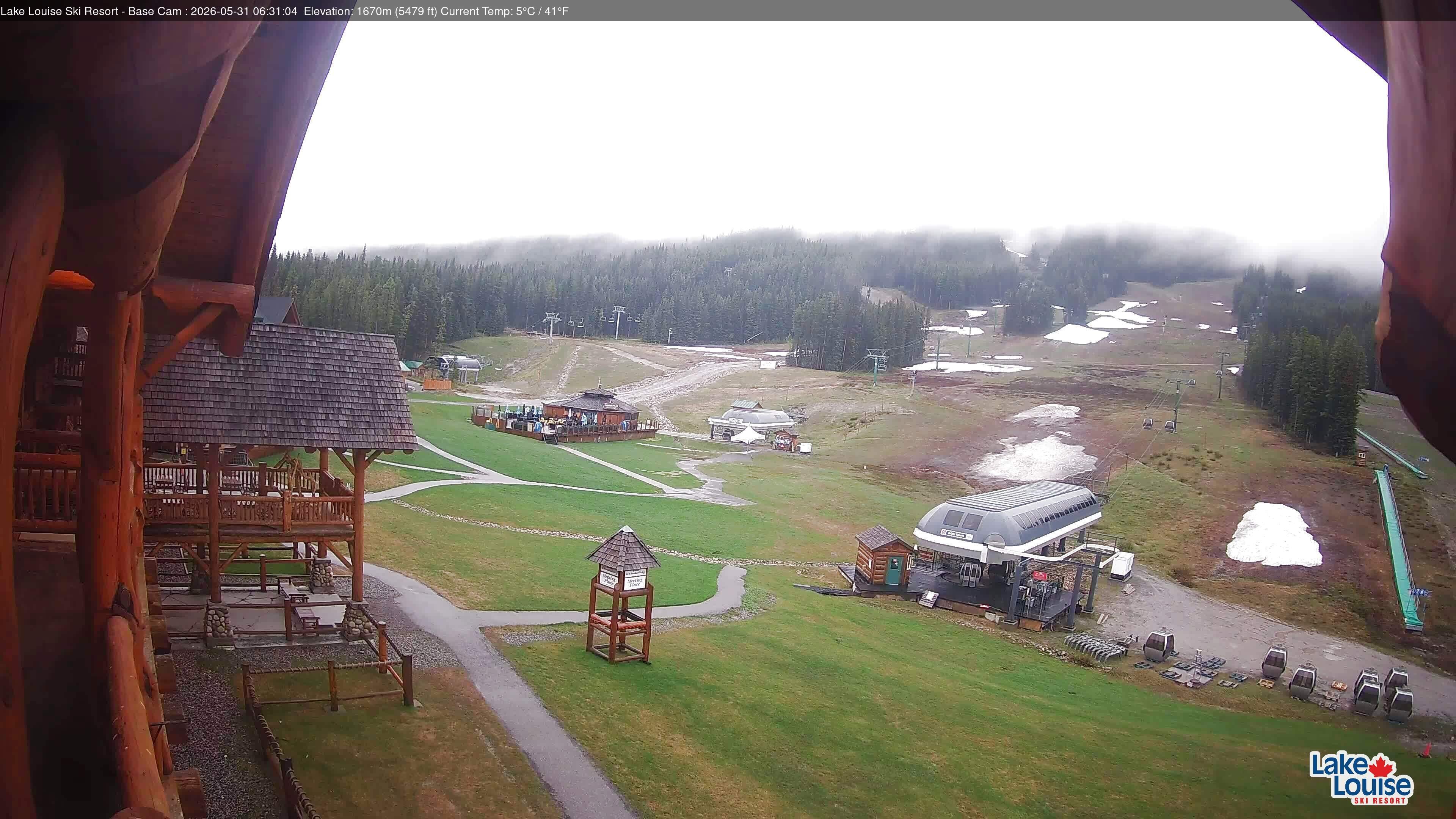 Archiv Foto Webcam Lake Louise: Talstation