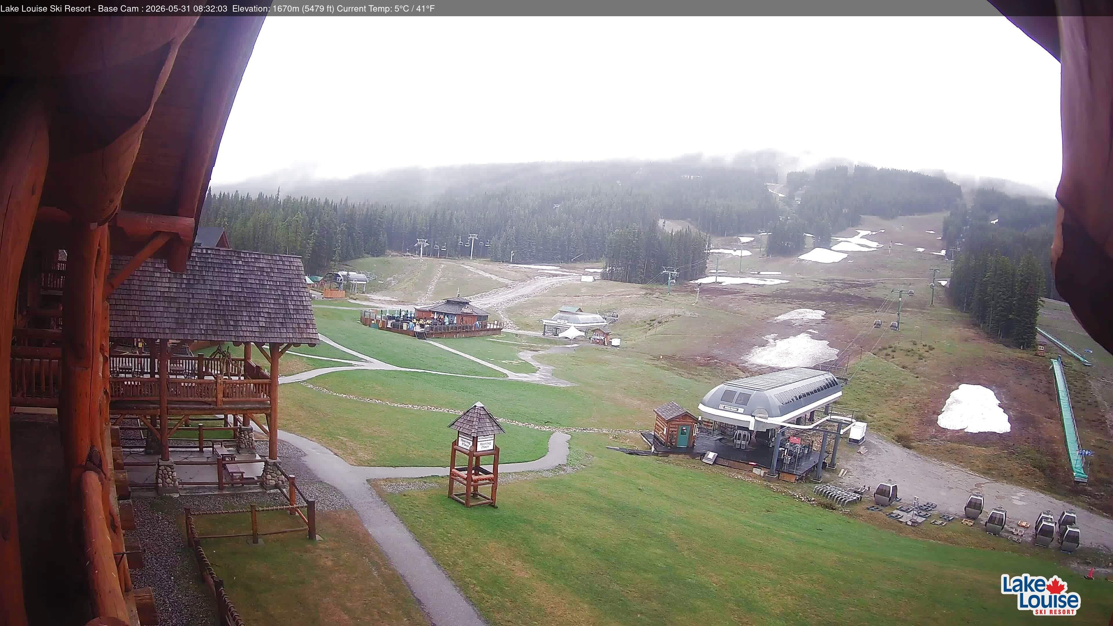 Archiv Foto Webcam Lake Louise: Talstation
