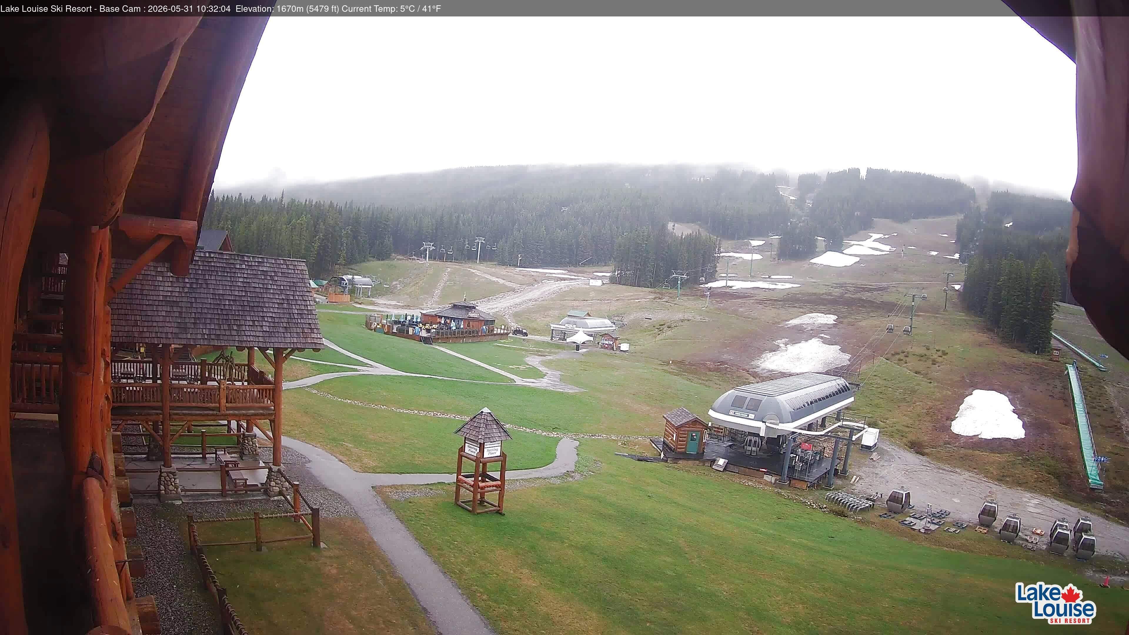 Archiv Foto Webcam Lake Louise: Talstation