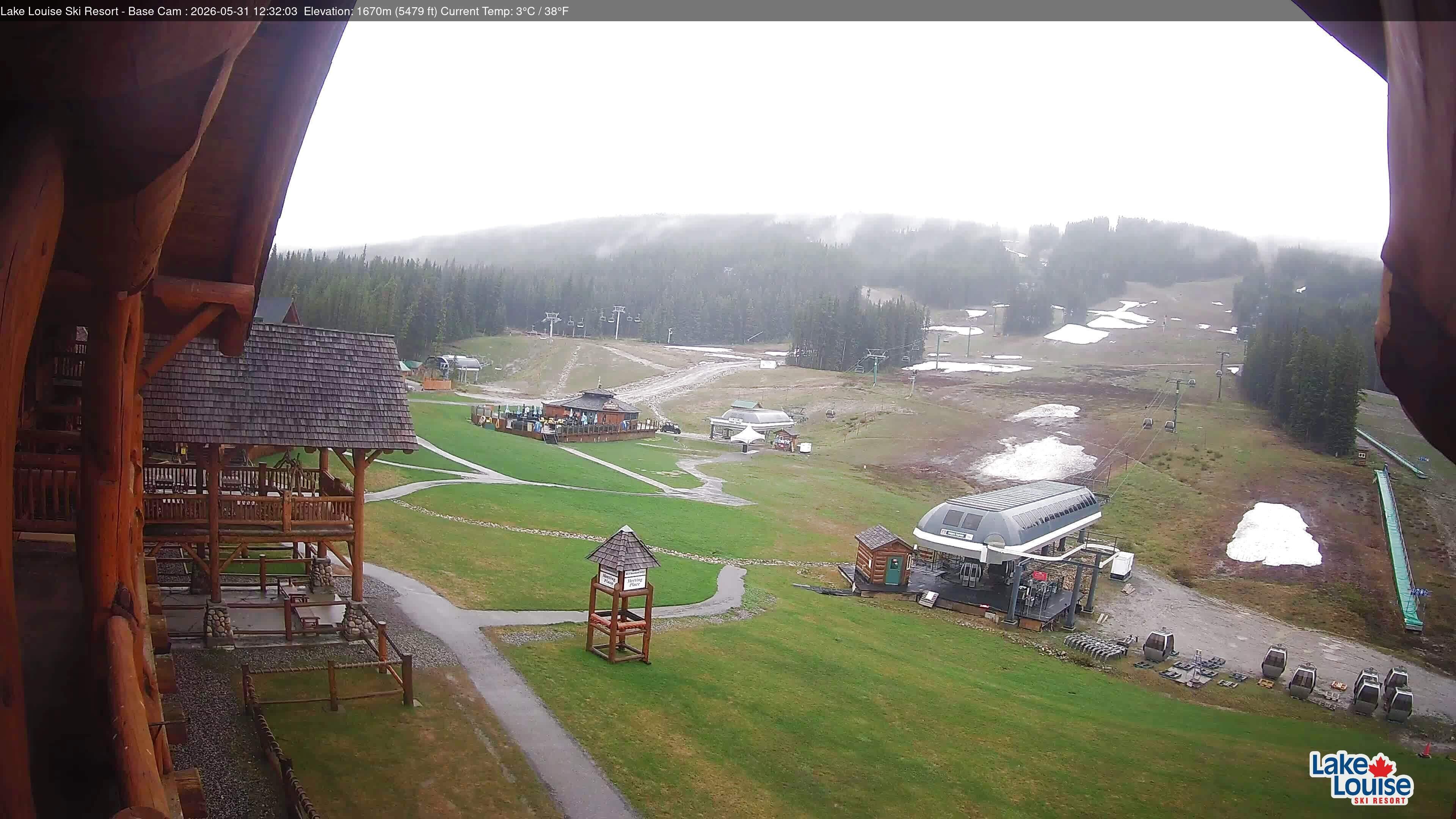 Archiv Foto Webcam Lake Louise: Talstation