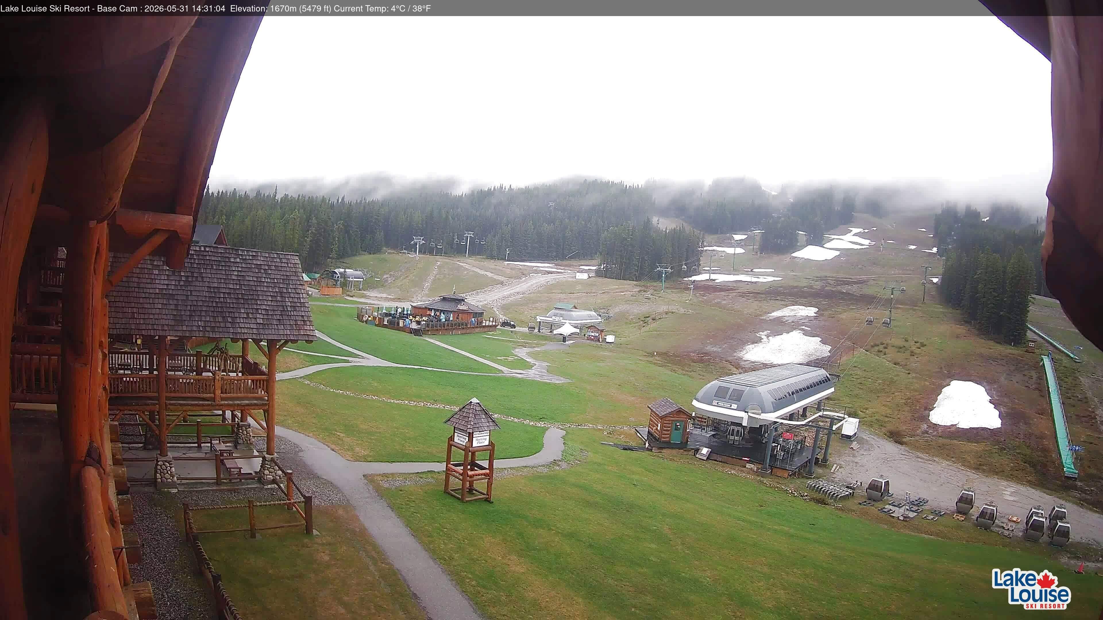 Archiv Foto Webcam Lake Louise: Talstation