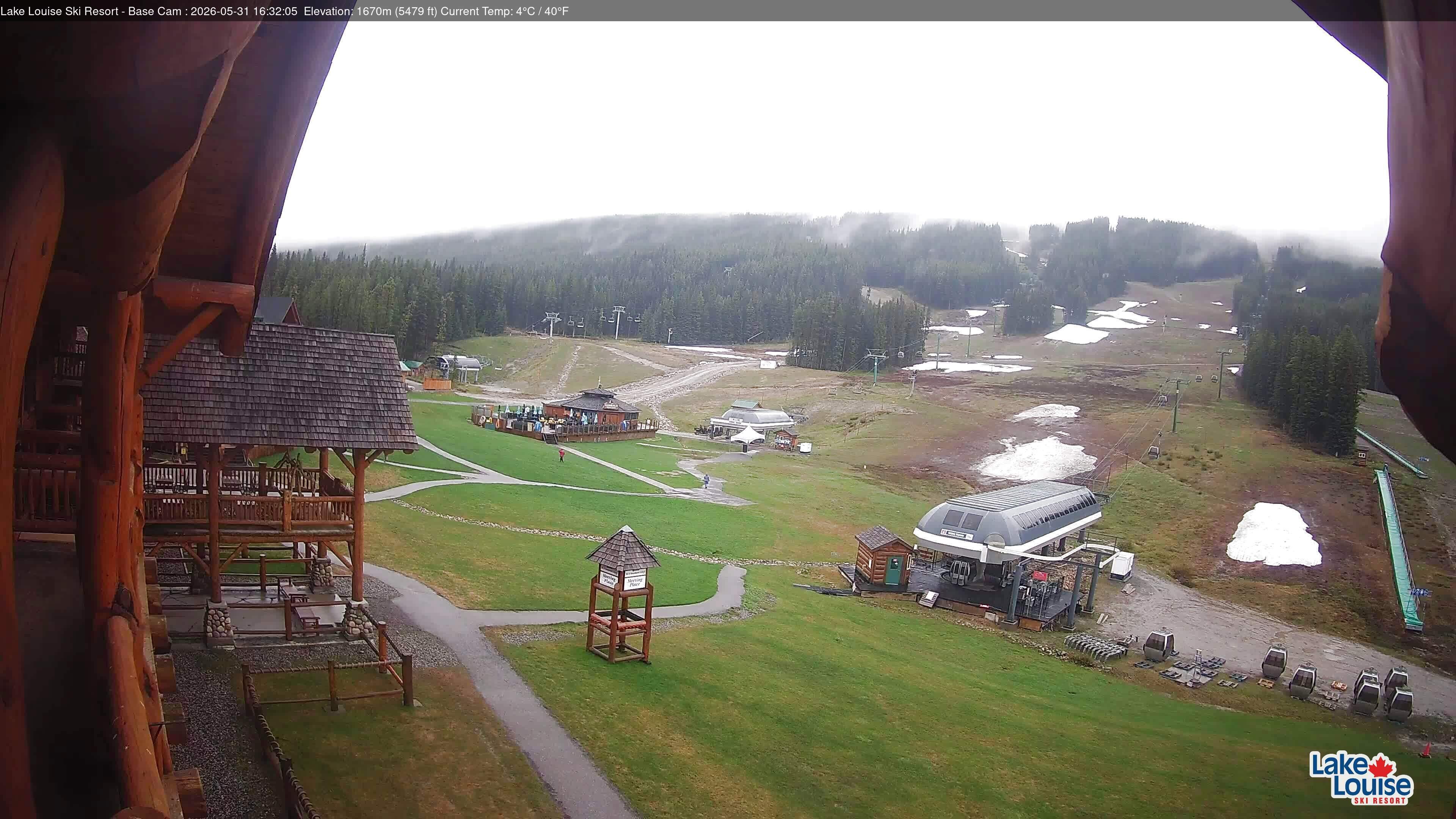 Archiv Foto Webcam Lake Louise: Talstation