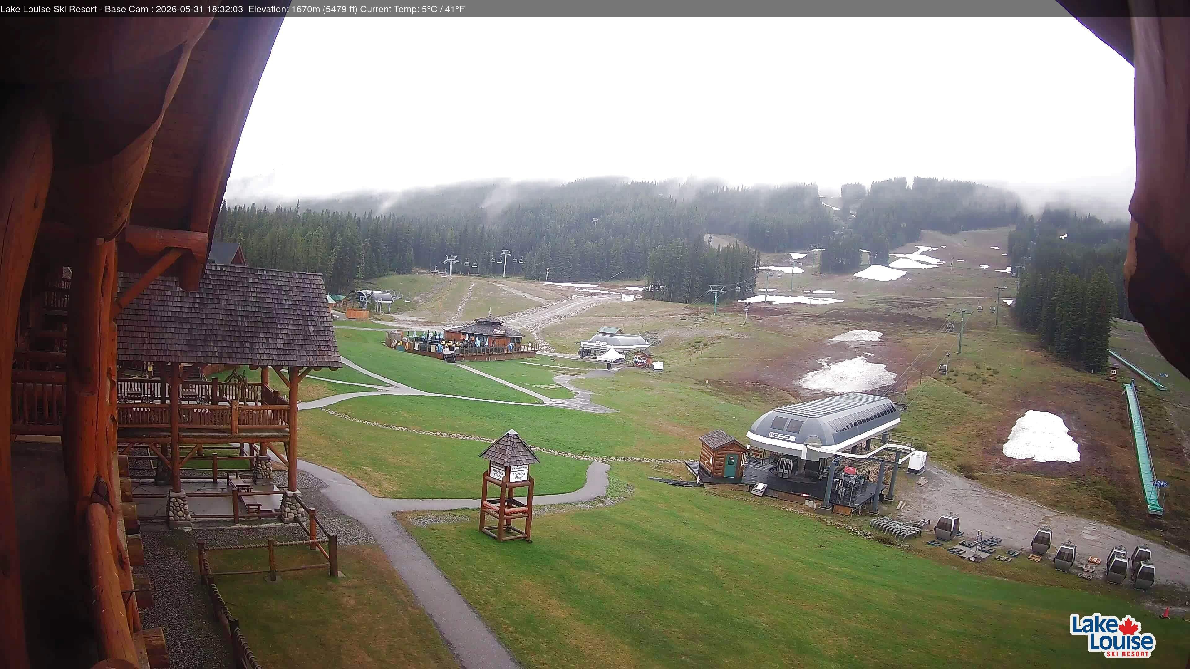 Archiv Foto Webcam Lake Louise: Talstation