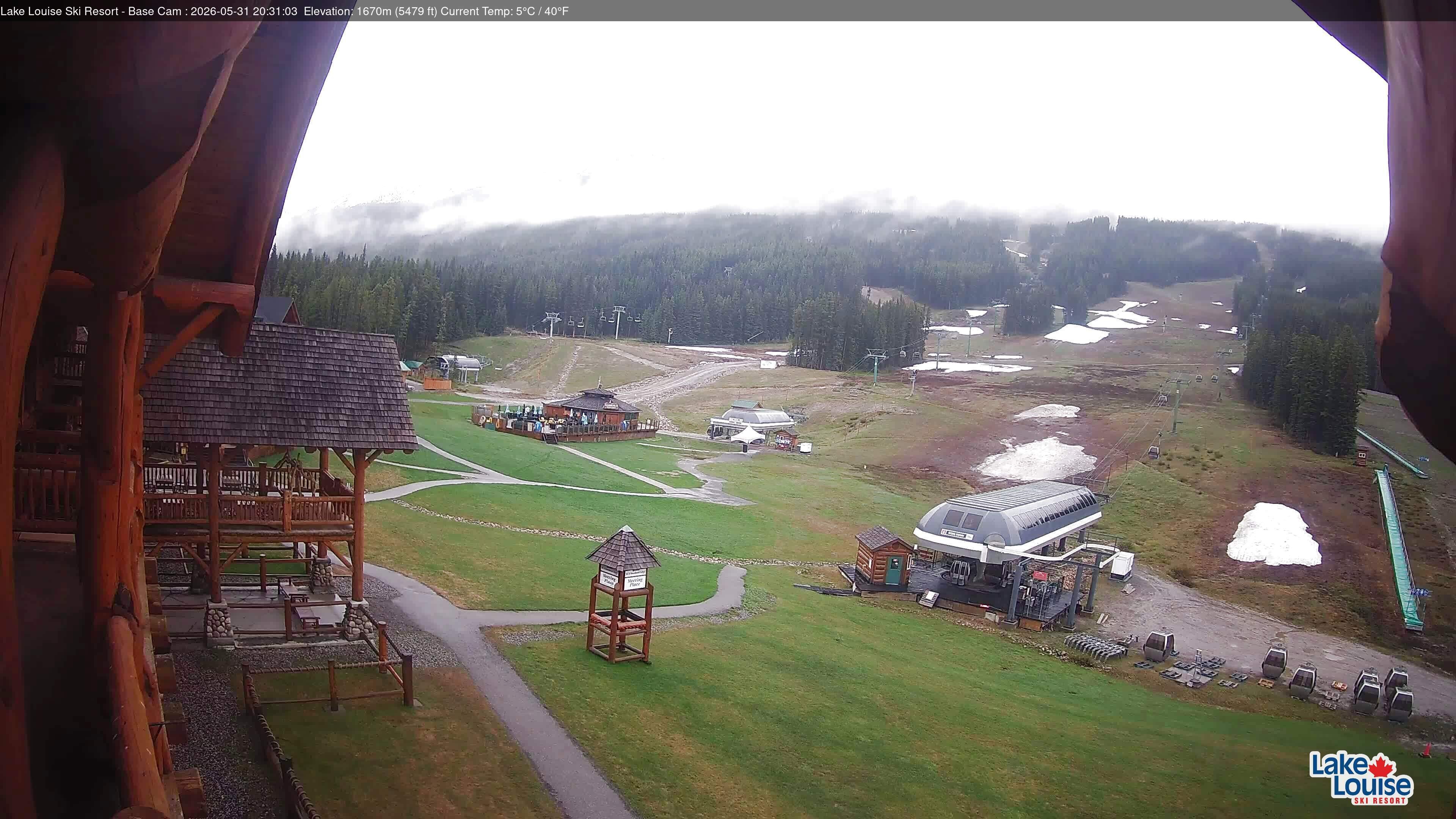 Archiv Foto Webcam Lake Louise: Talstation