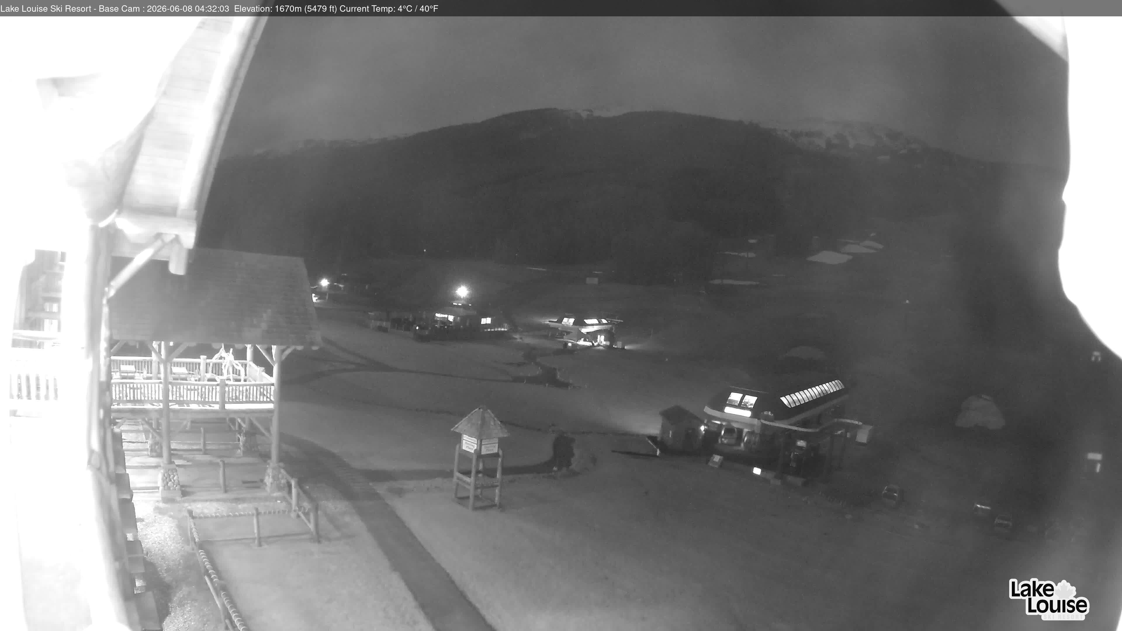 Archiv Foto Webcam Lake Louise: Talstation