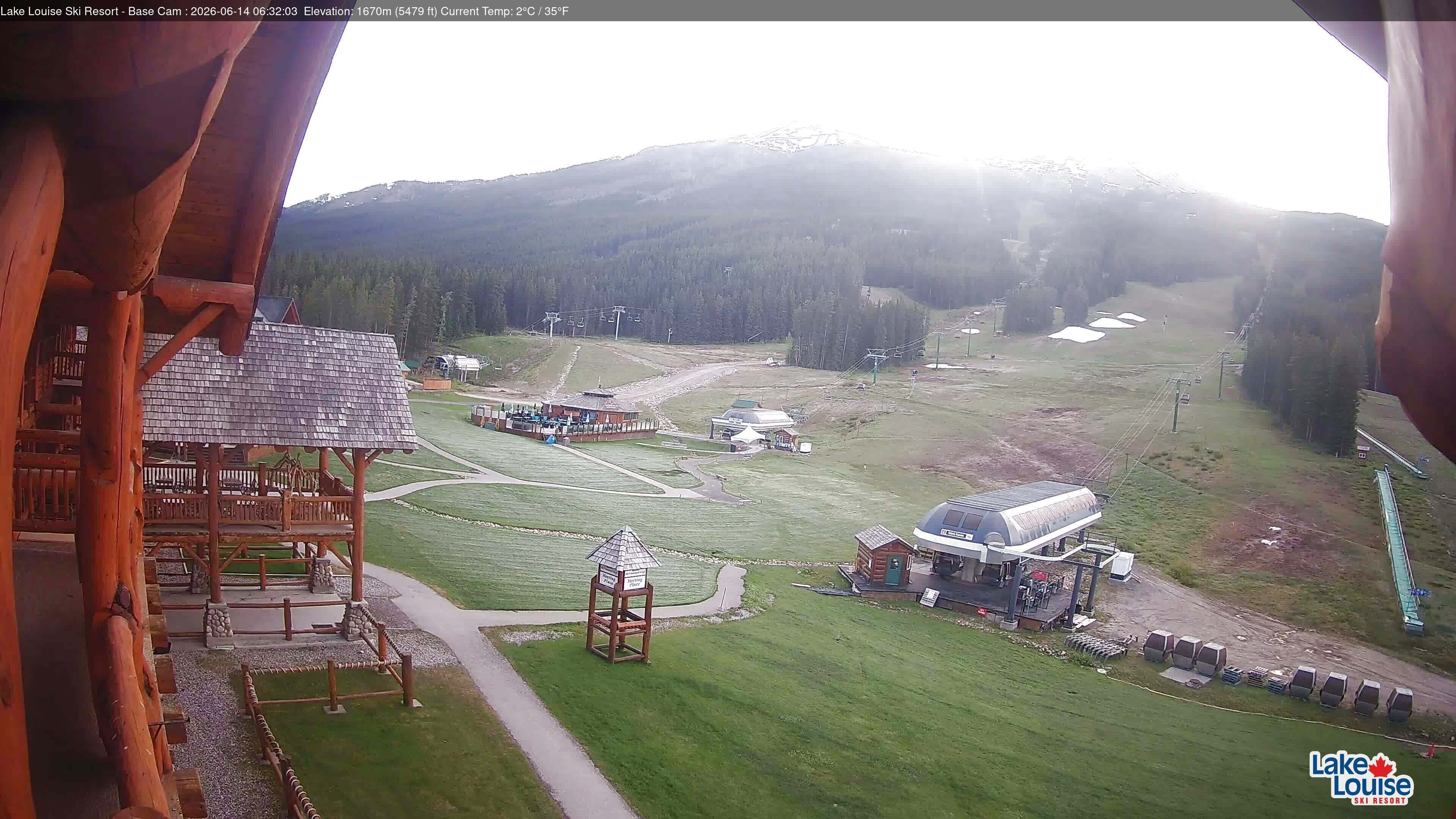 Archiv Foto Webcam Lake Louise: Talstation