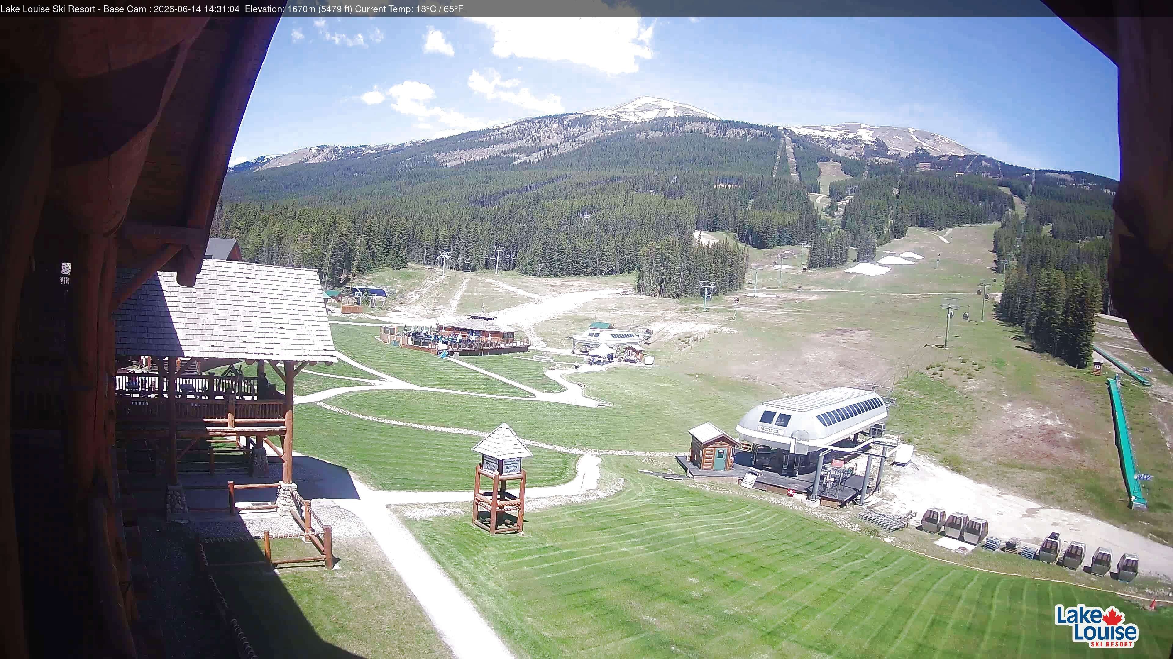 Archiv Foto Webcam Lake Louise: Talstation