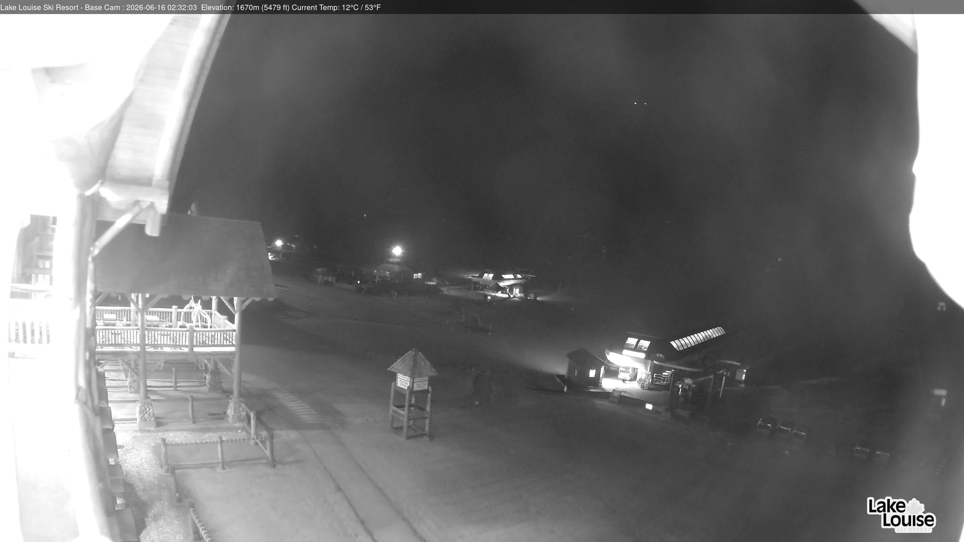 Archiv Foto Webcam Lake Louise: Talstation