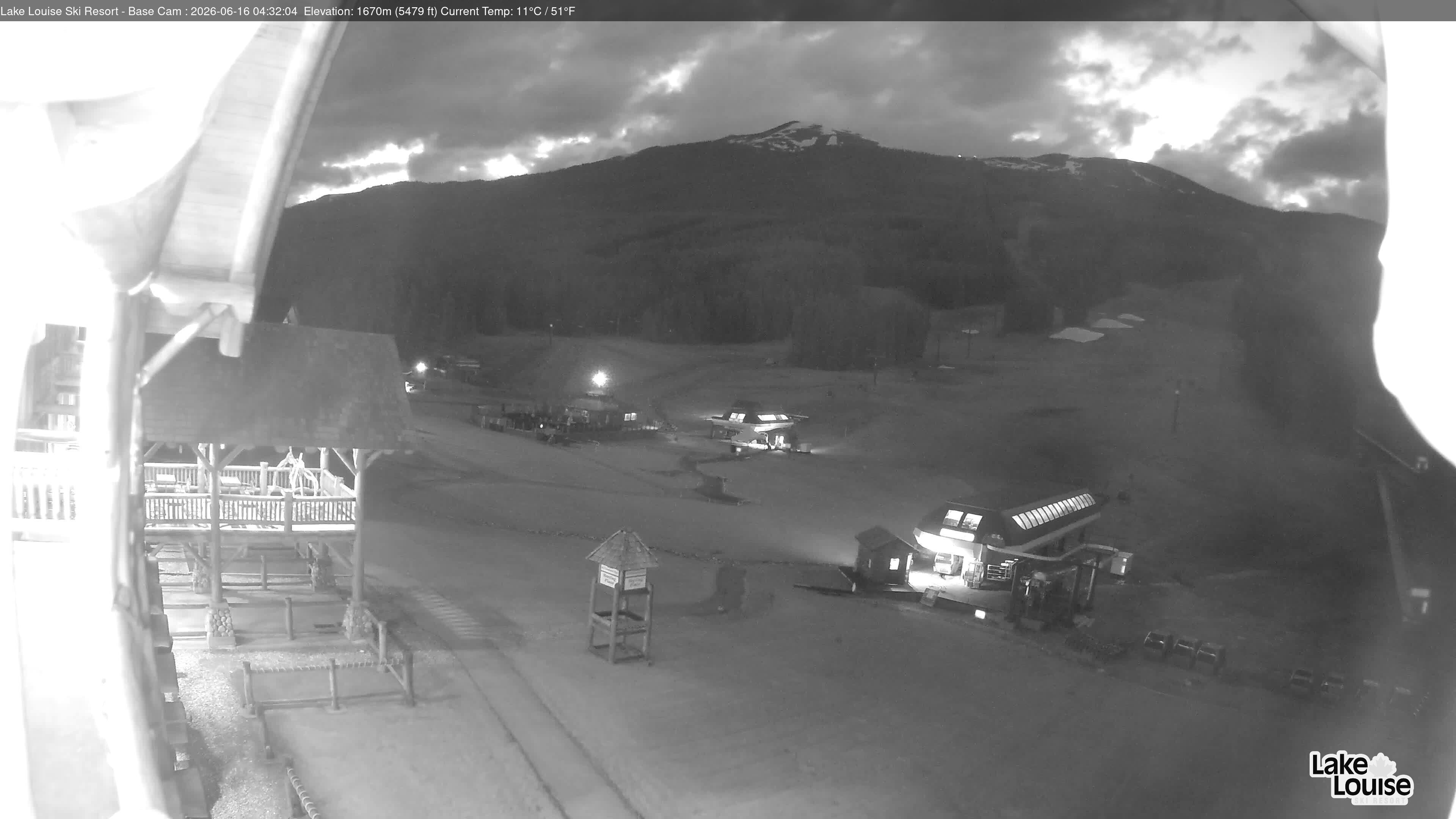 Archiv Foto Webcam Lake Louise: Talstation