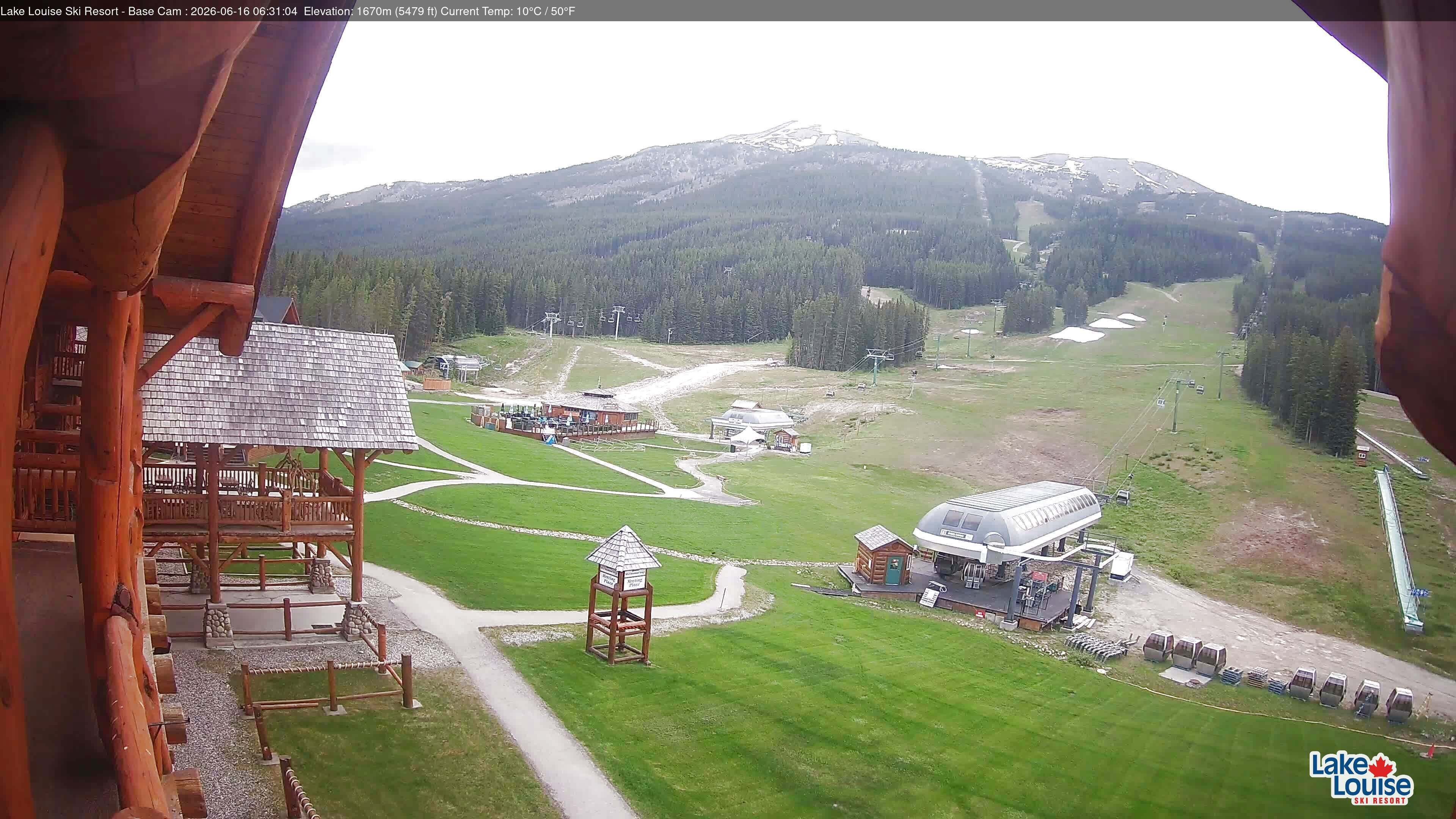 Archiv Foto Webcam Lake Louise: Talstation