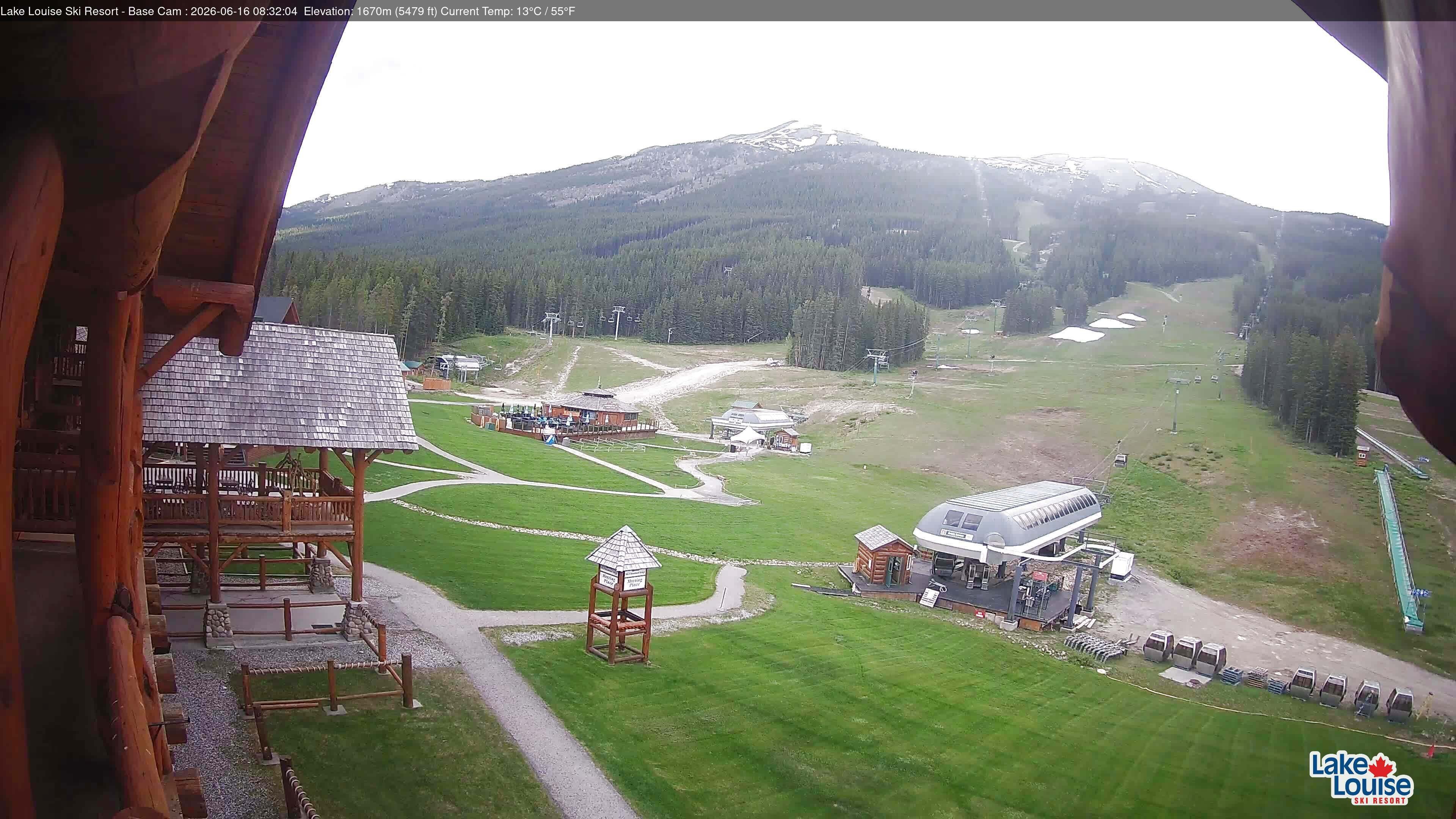 Archiv Foto Webcam Lake Louise: Talstation