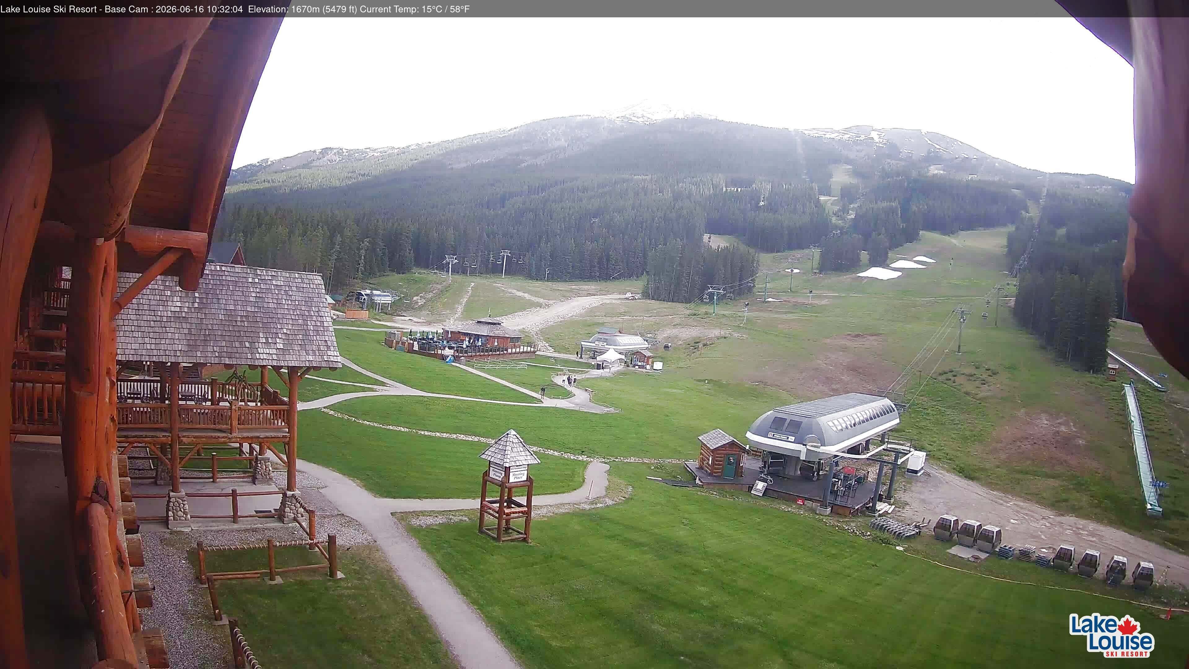 Archiv Foto Webcam Lake Louise: Talstation