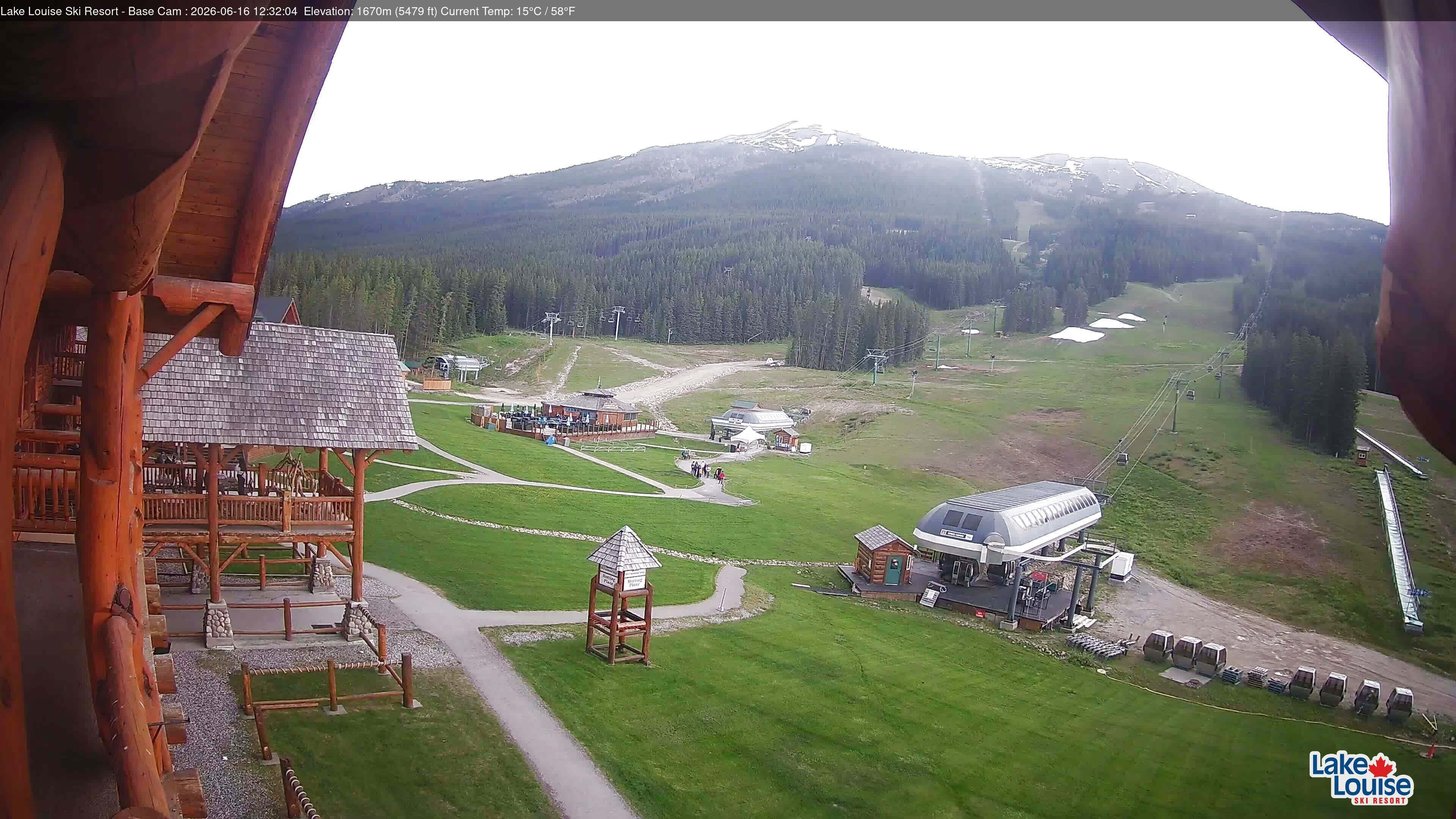 Archiv Foto Webcam Lake Louise: Talstation