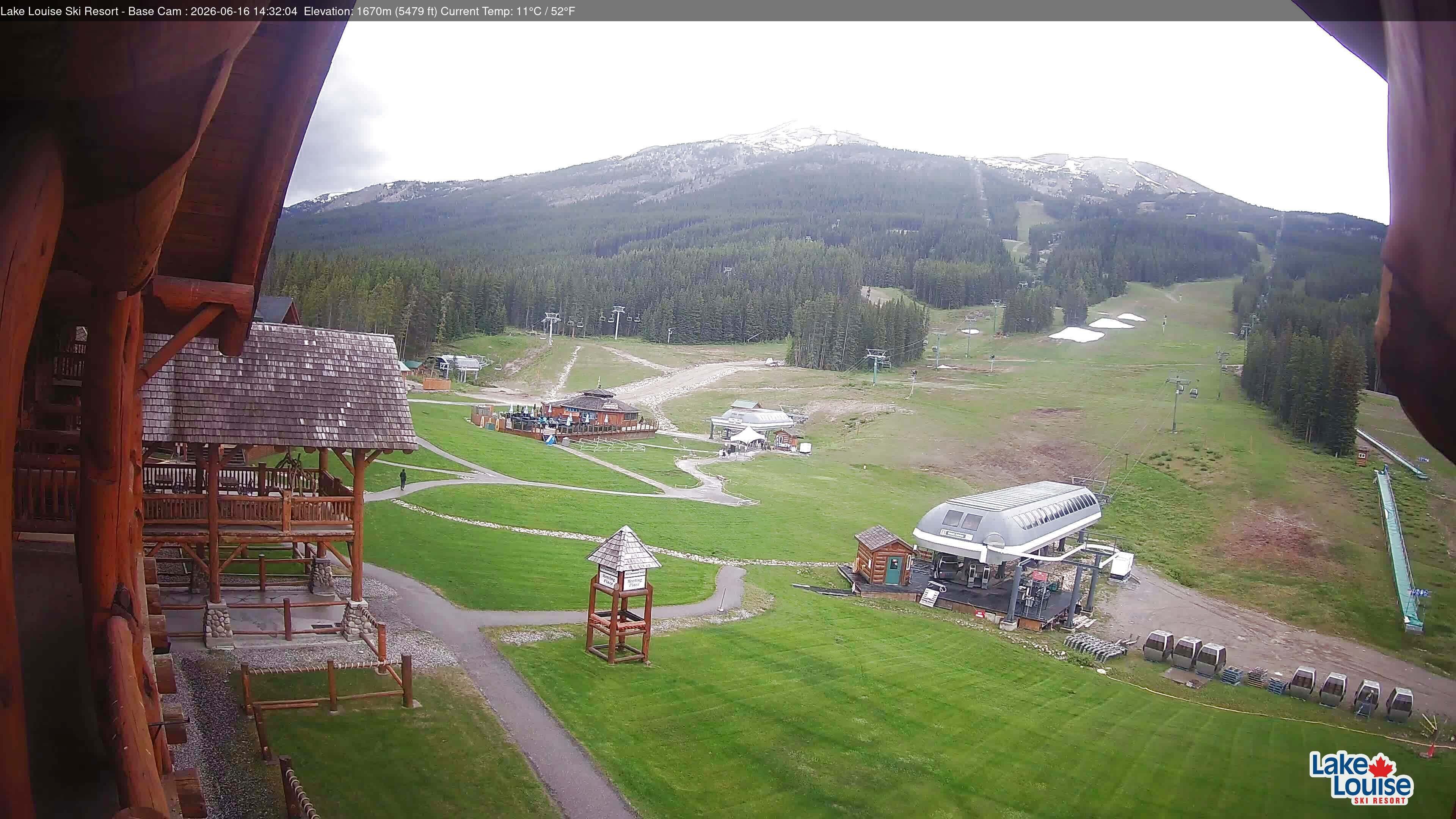 Archiv Foto Webcam Lake Louise: Talstation