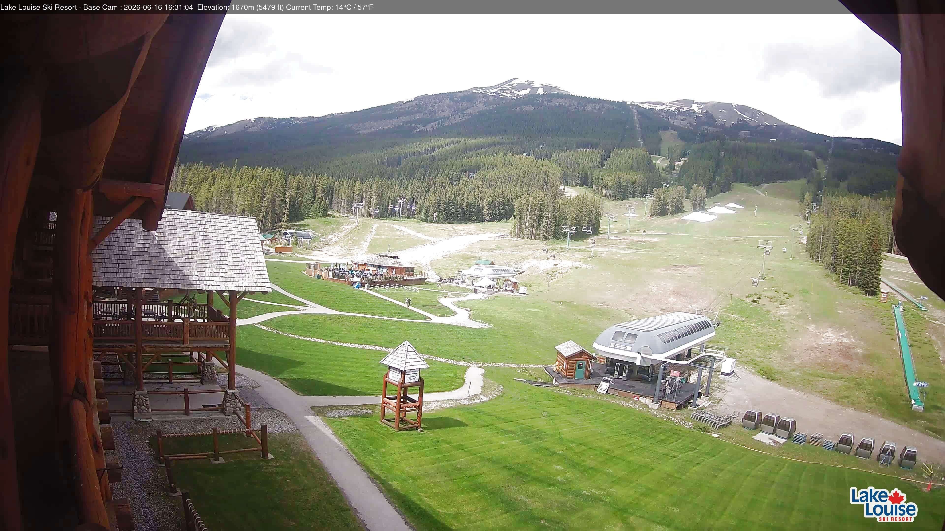 Archiv Foto Webcam Lake Louise: Talstation