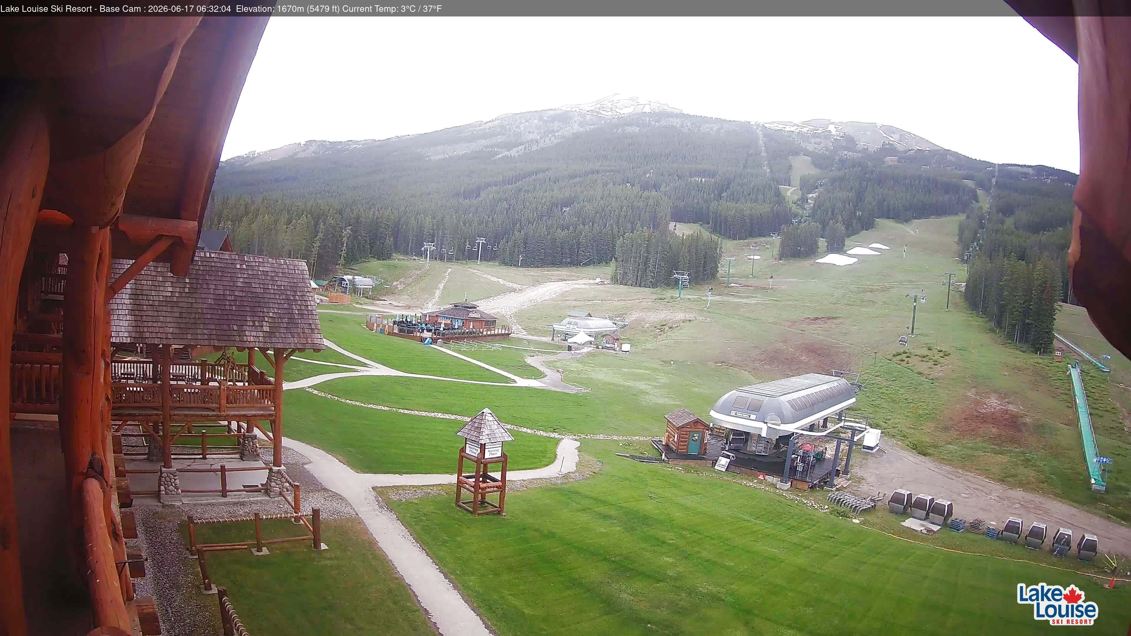 Archiv Foto Webcam Lake Louise: Talstation