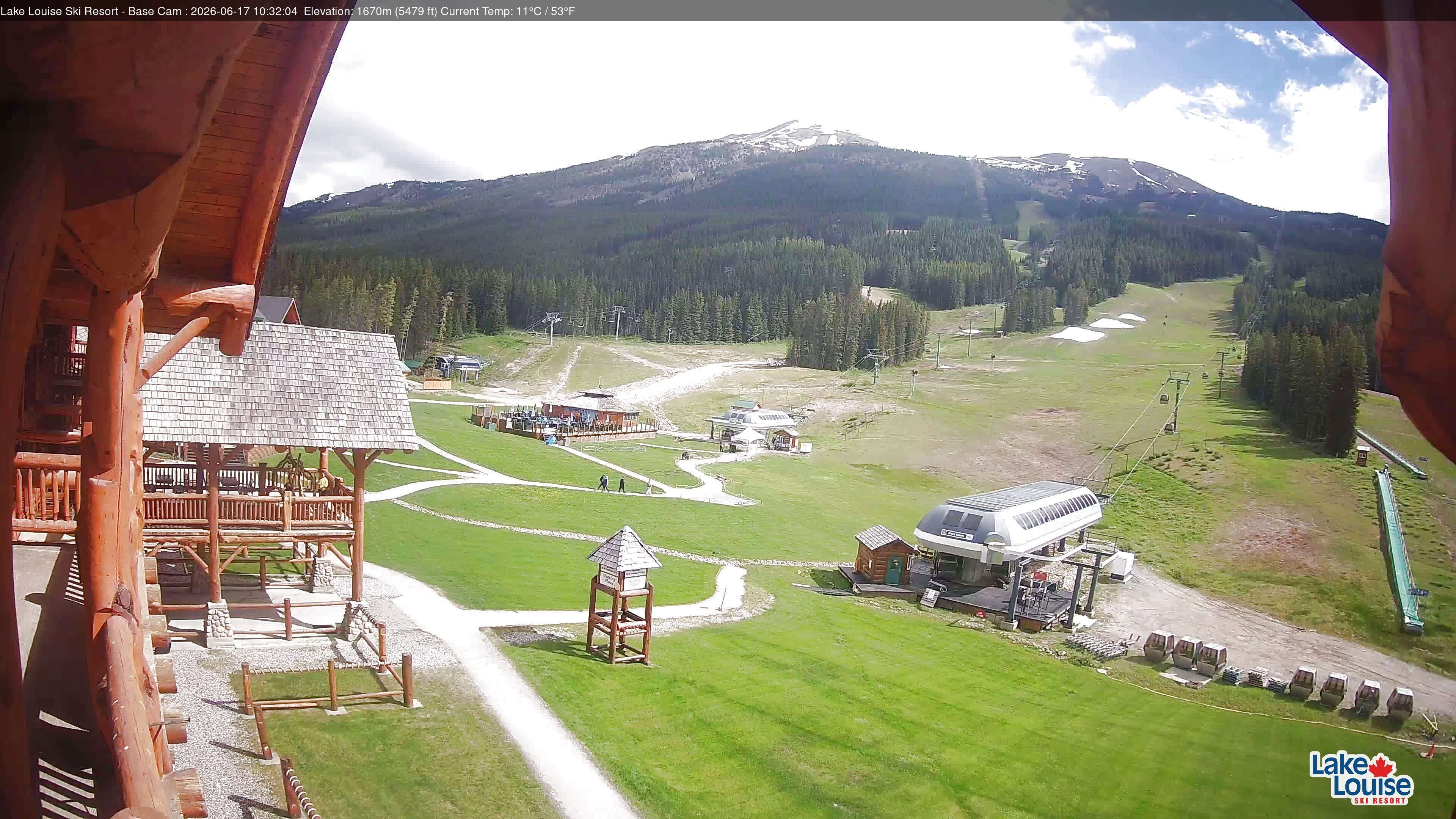Archiv Foto Webcam Lake Louise: Talstation