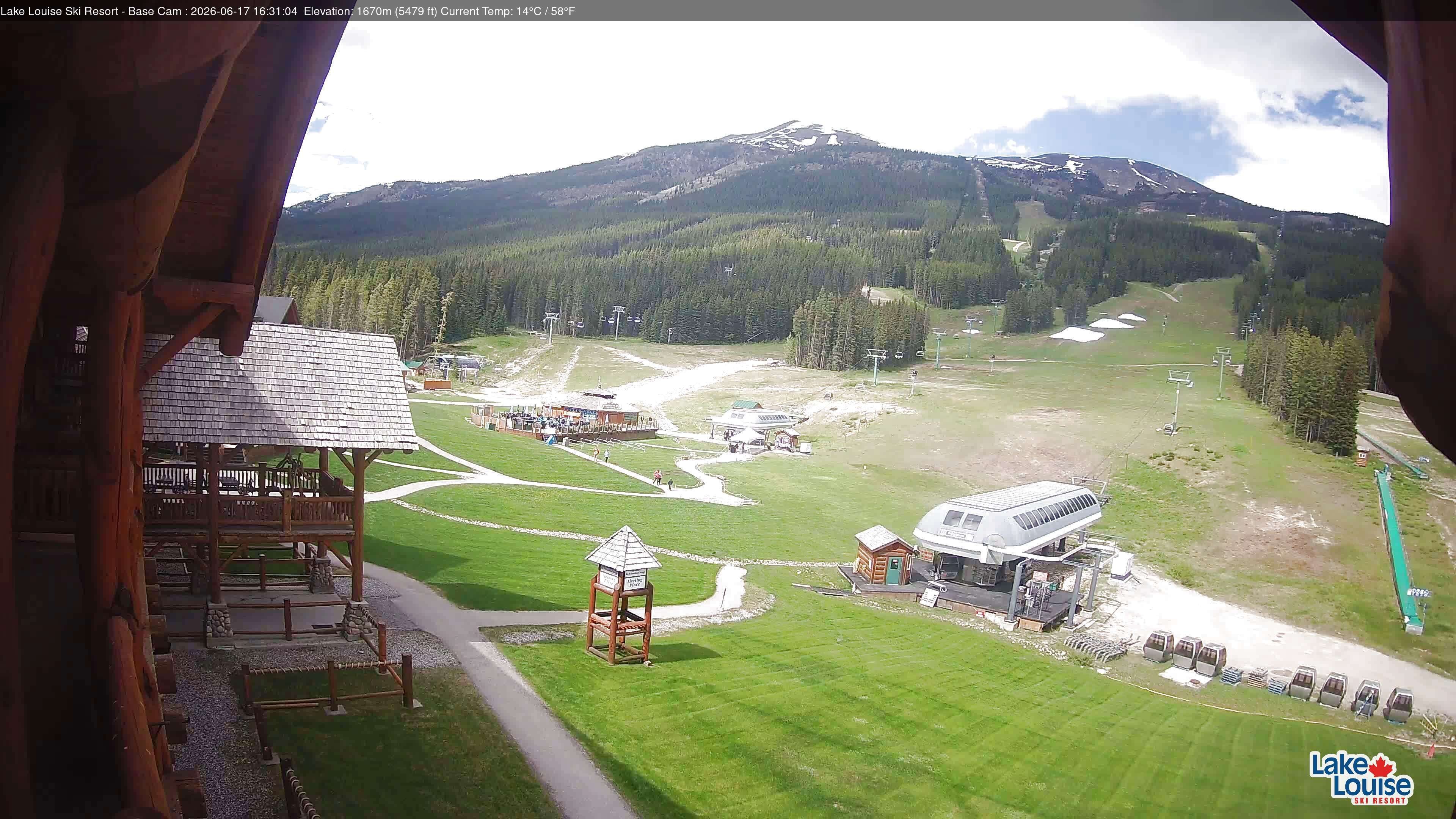 Archiv Foto Webcam Lake Louise: Talstation