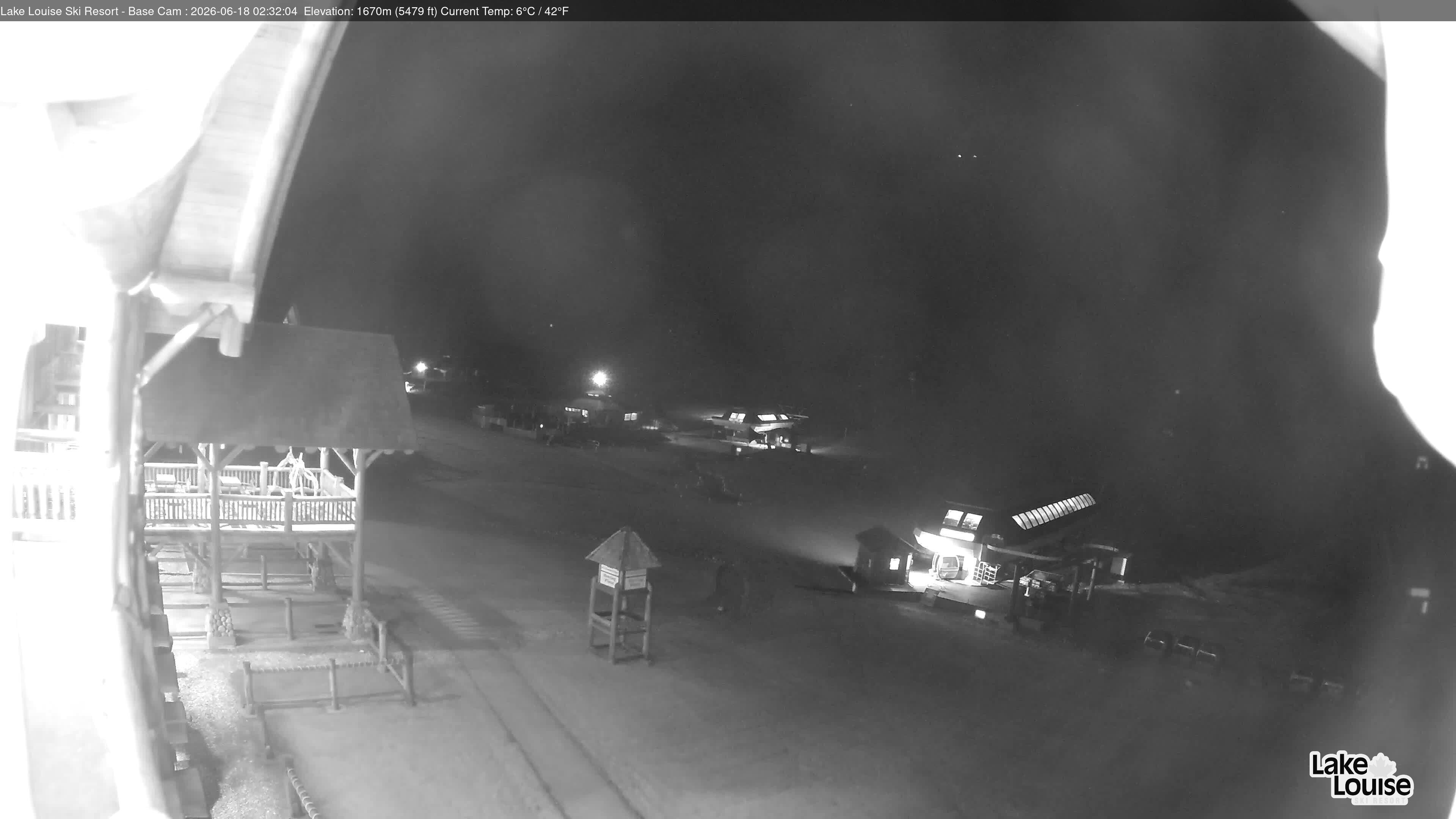 Archiv Foto Webcam Lake Louise: Talstation