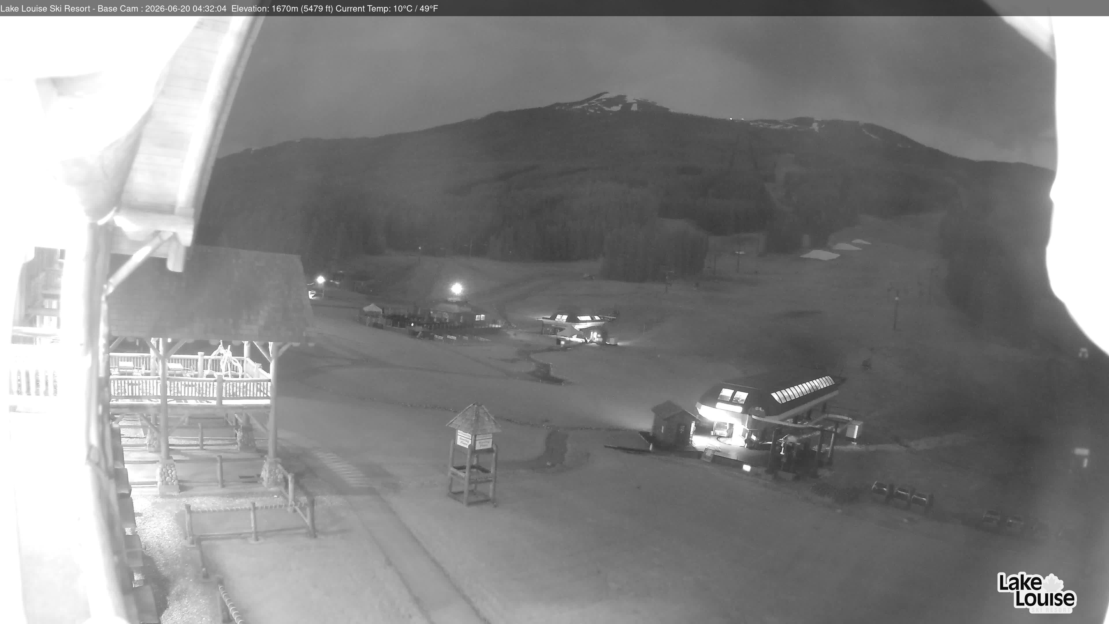 Archiv Foto Webcam Lake Louise: Talstation