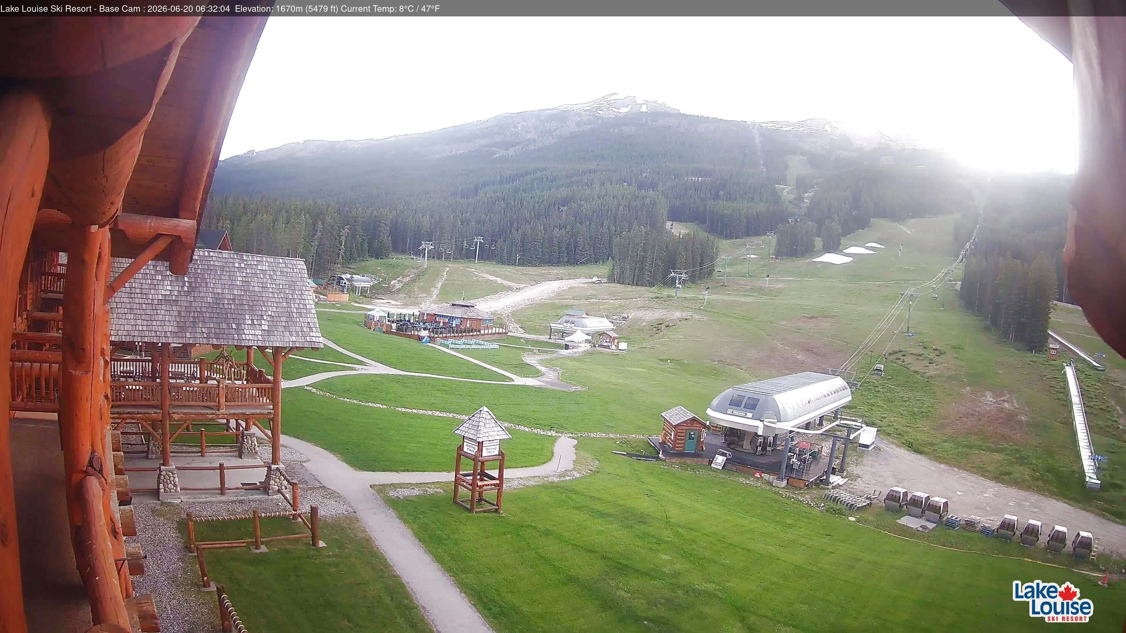 Archiv Foto Webcam Lake Louise: Talstation