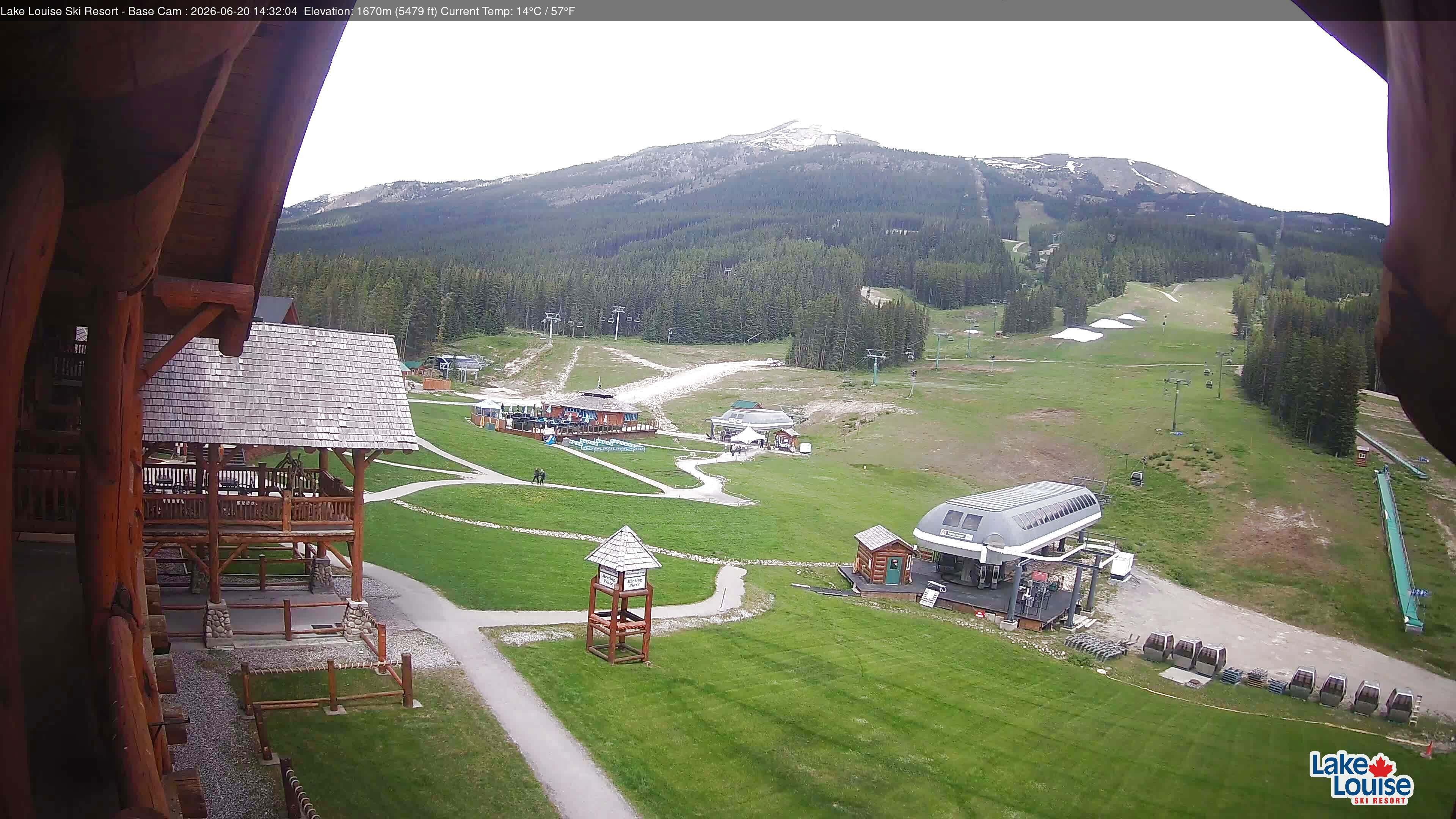 Archiv Foto Webcam Lake Louise: Talstation