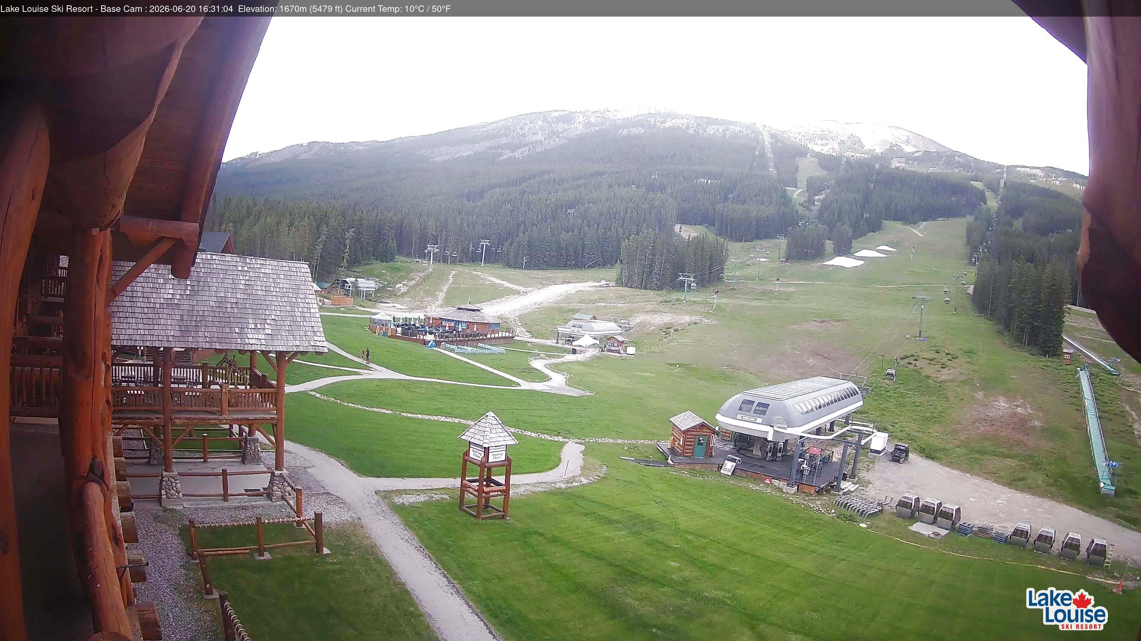 Archiv Foto Webcam Lake Louise: Talstation
