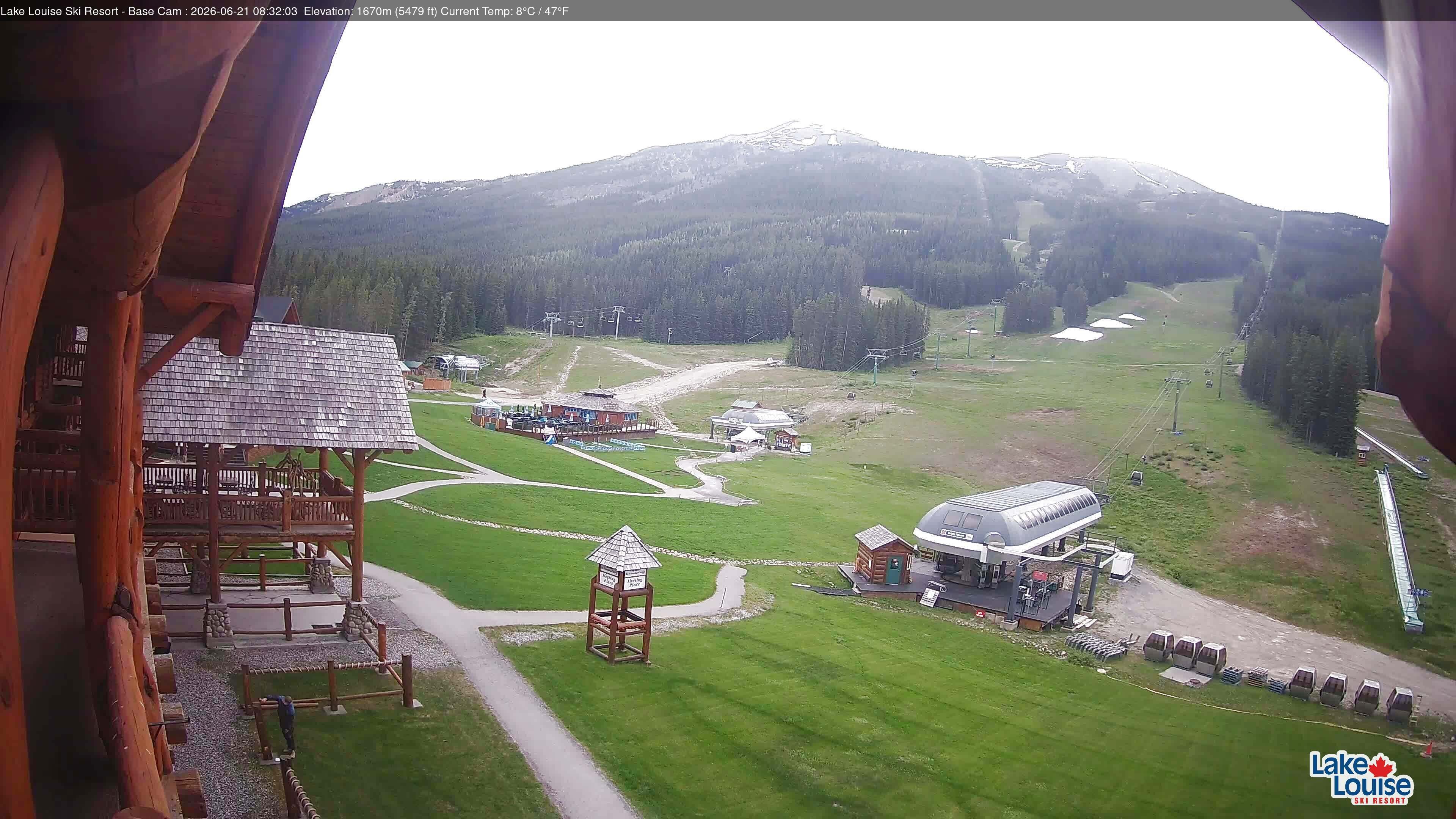 Archiv Foto Webcam Lake Louise: Talstation