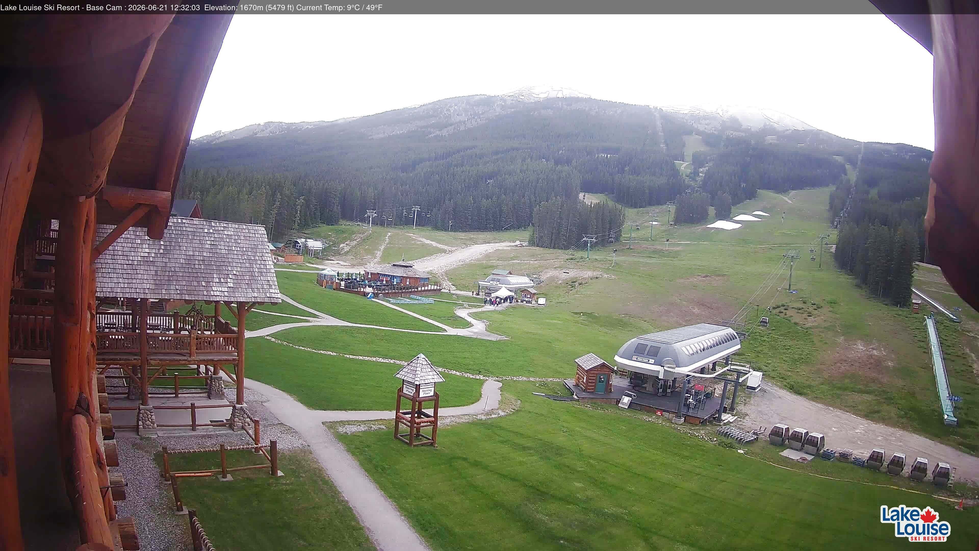 Archiv Foto Webcam Lake Louise: Talstation