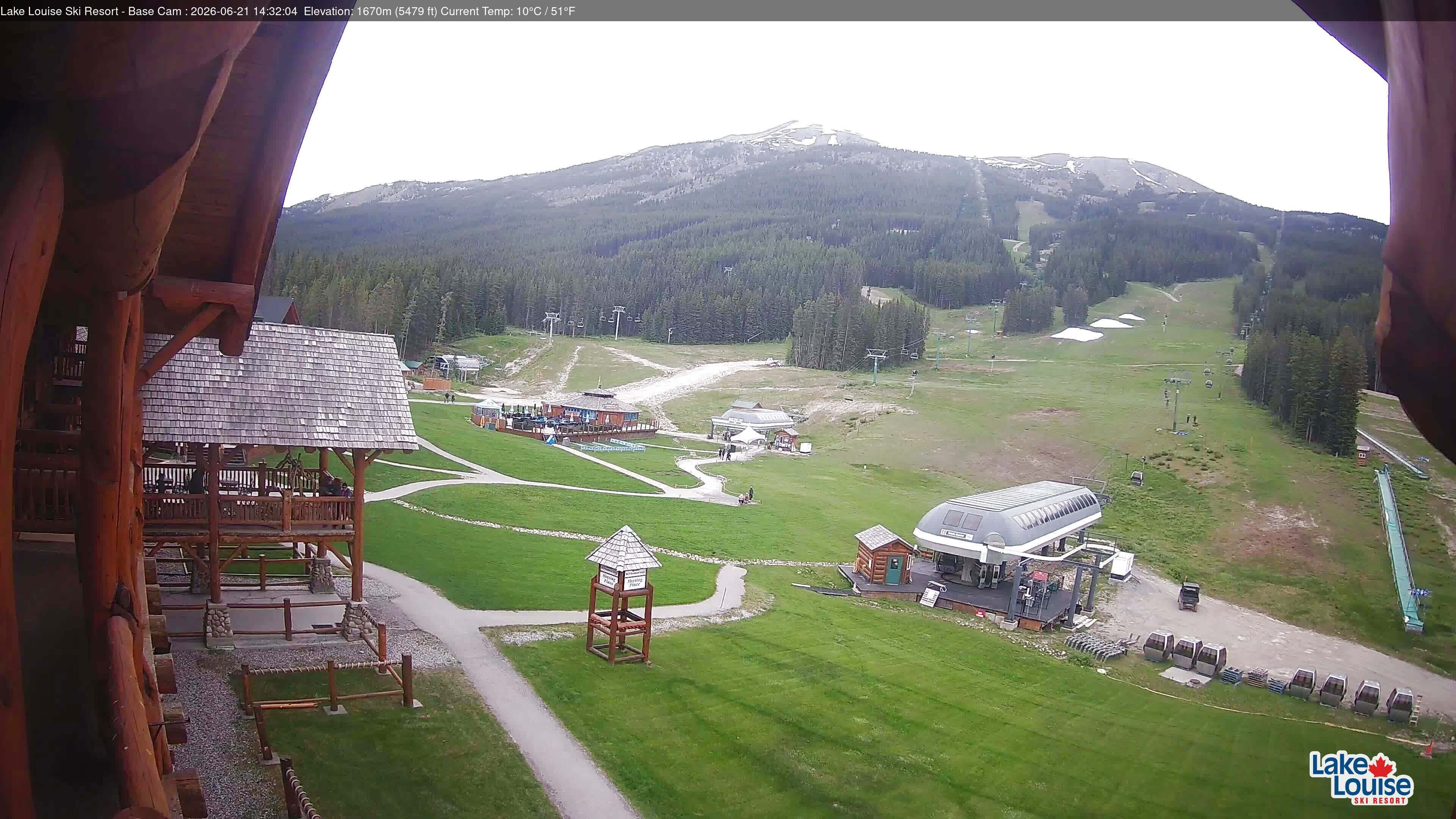 Archiv Foto Webcam Lake Louise: Talstation
