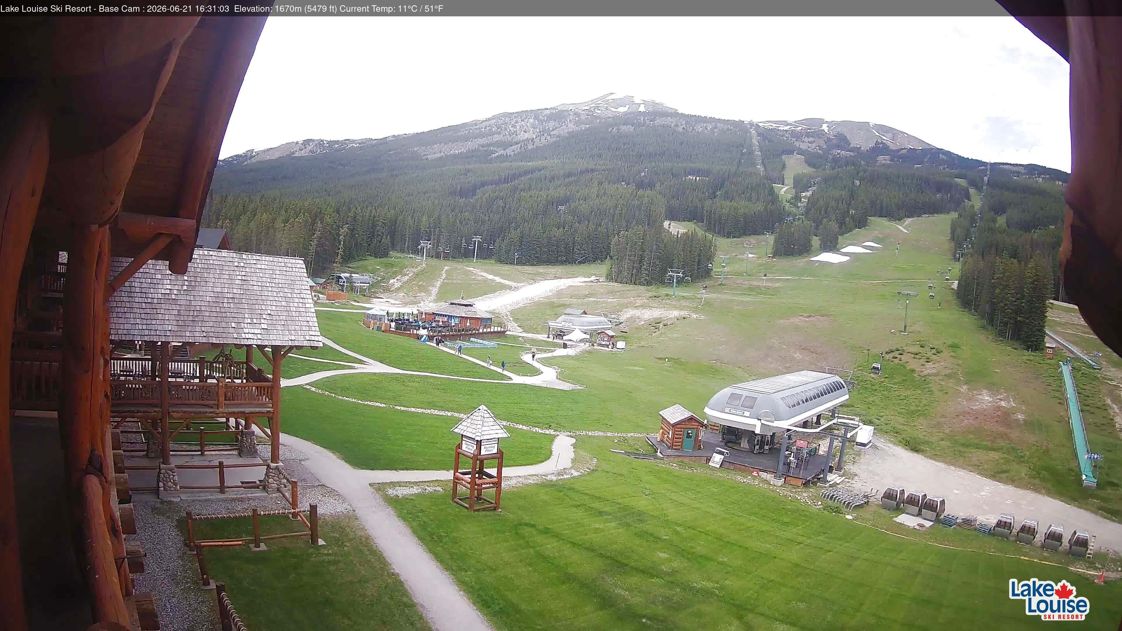 Archiv Foto Webcam Lake Louise: Talstation