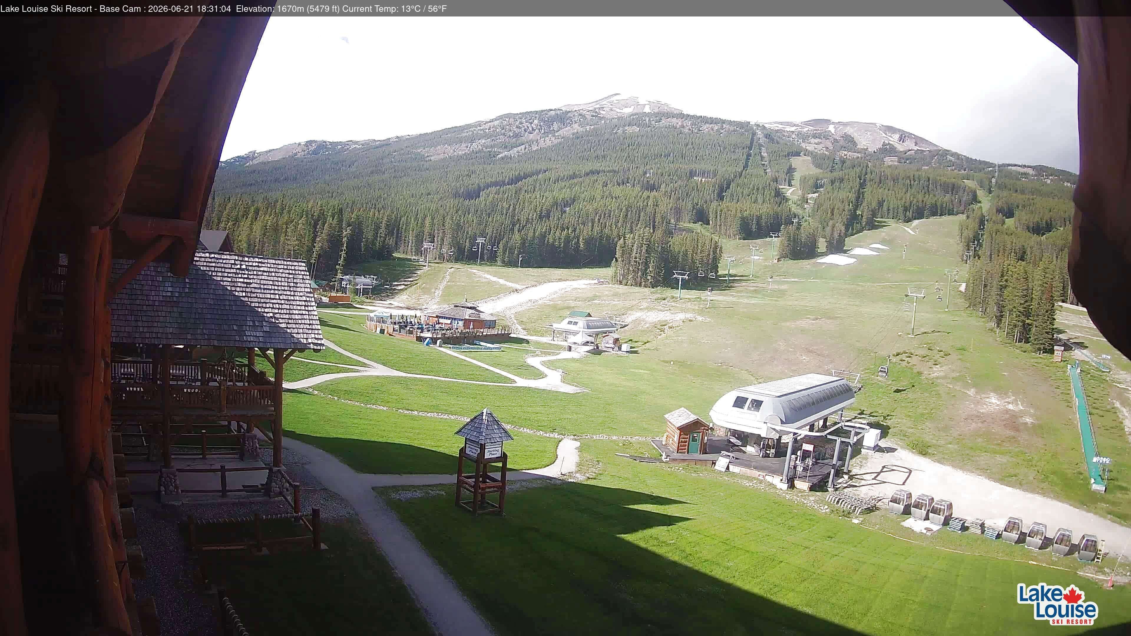Archiv Foto Webcam Lake Louise: Talstation