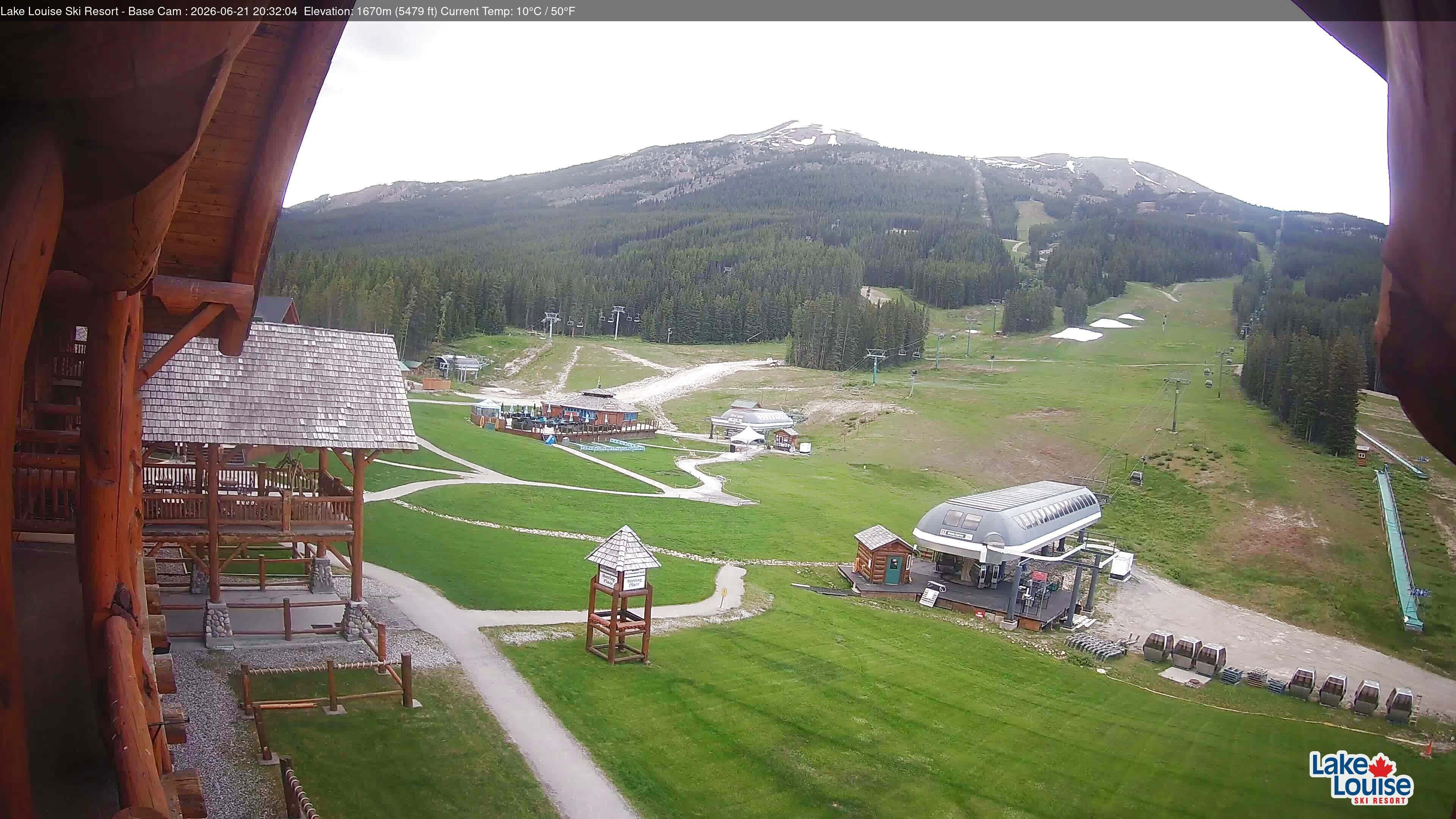 Archiv Foto Webcam Lake Louise: Talstation