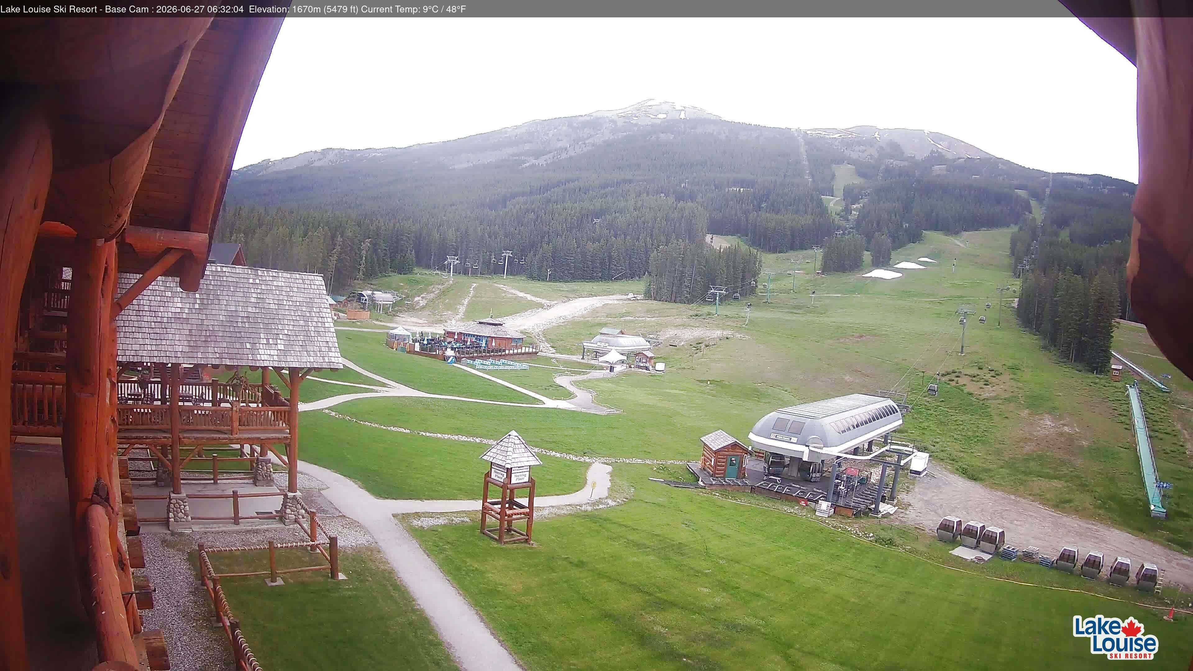 Archiv Foto Webcam Lake Louise: Talstation