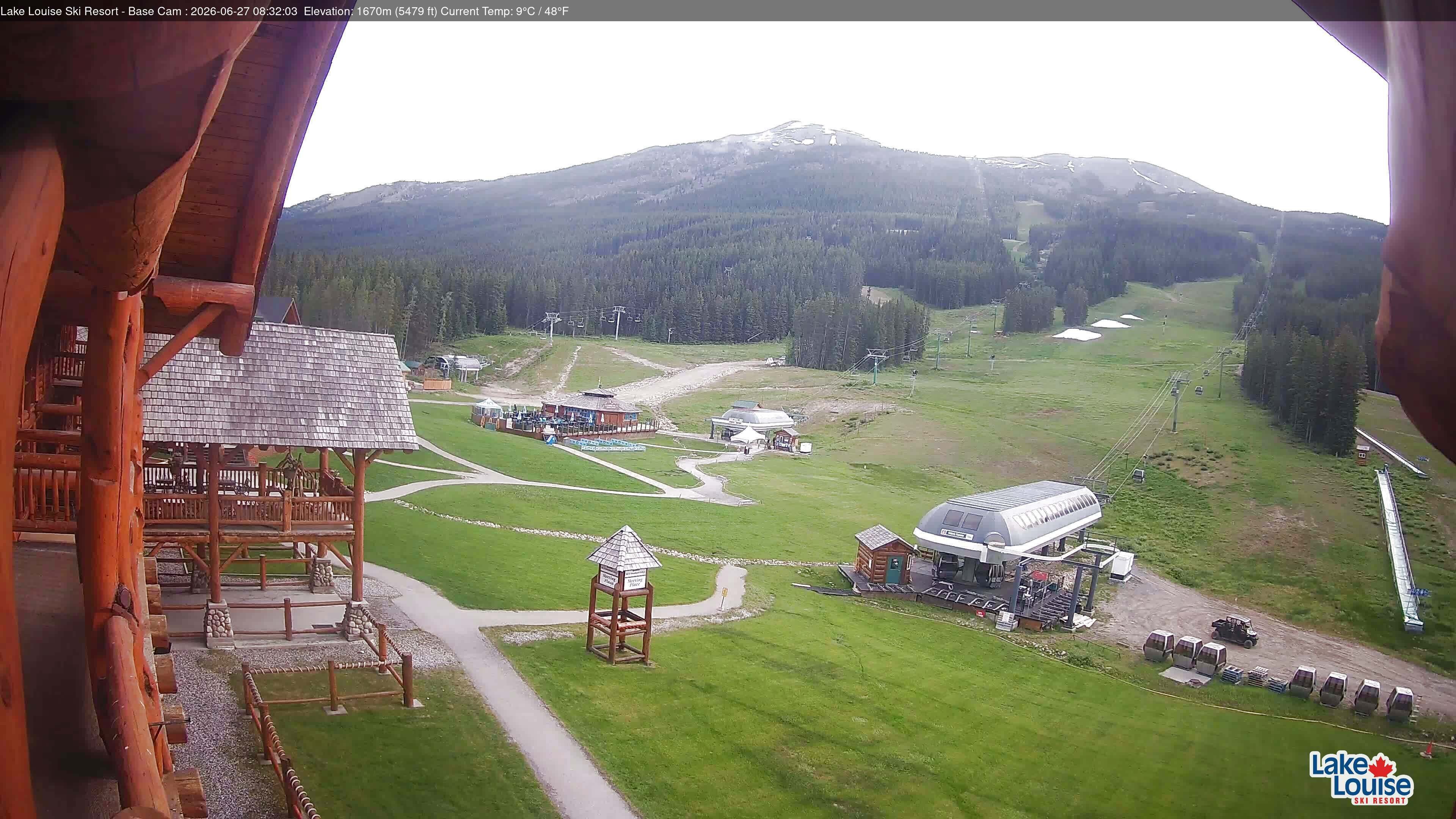 Archiv Foto Webcam Lake Louise: Talstation