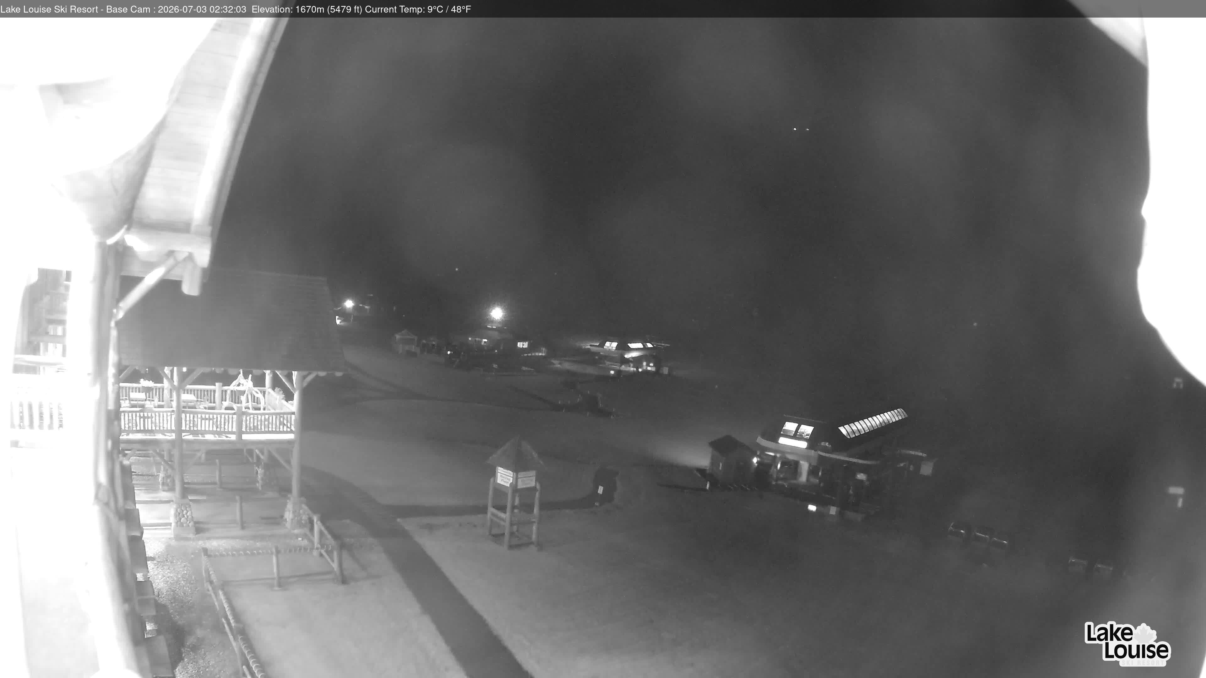 Archiv Foto Webcam Lake Louise: Talstation