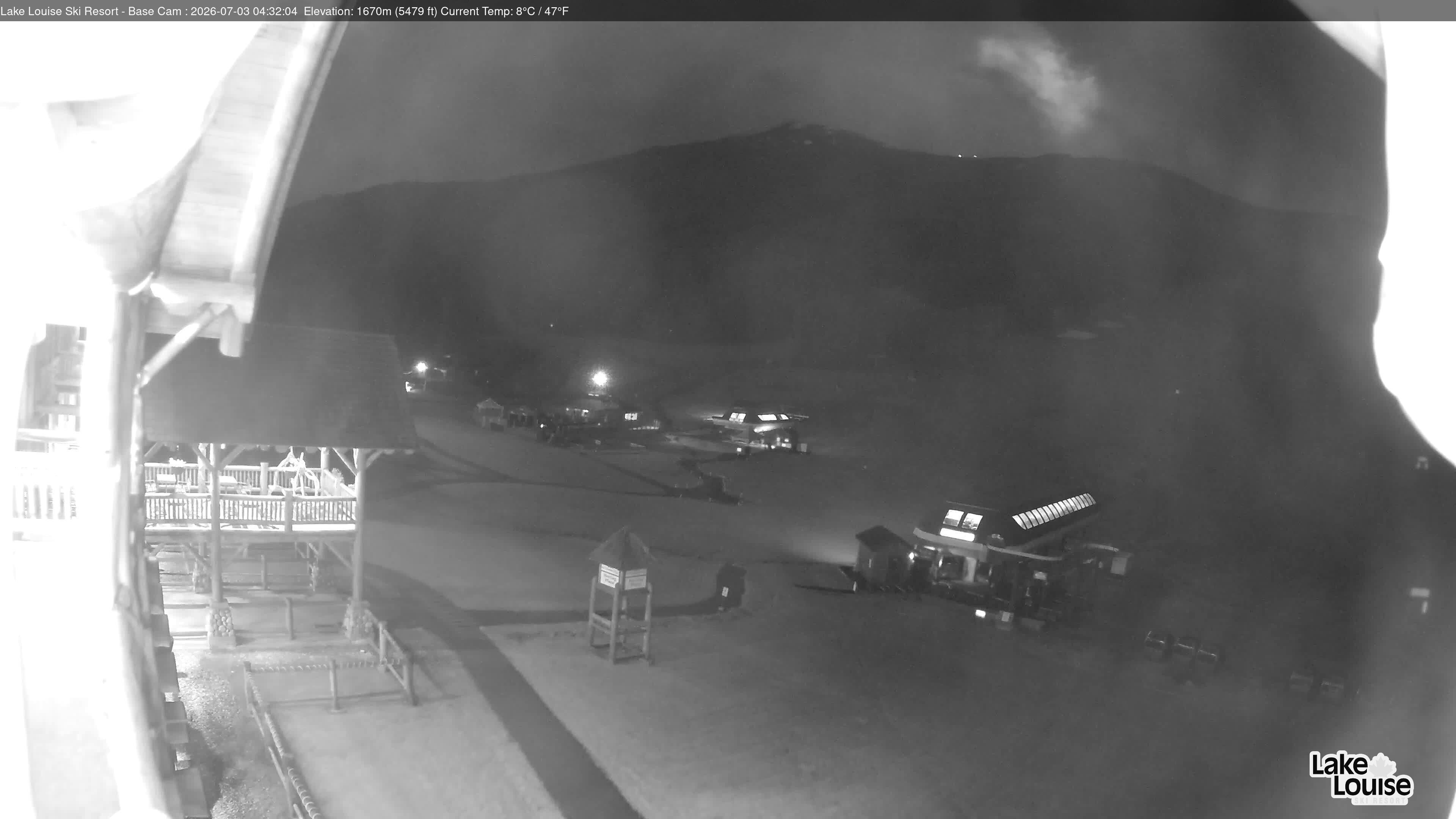Archiv Foto Webcam Lake Louise: Talstation