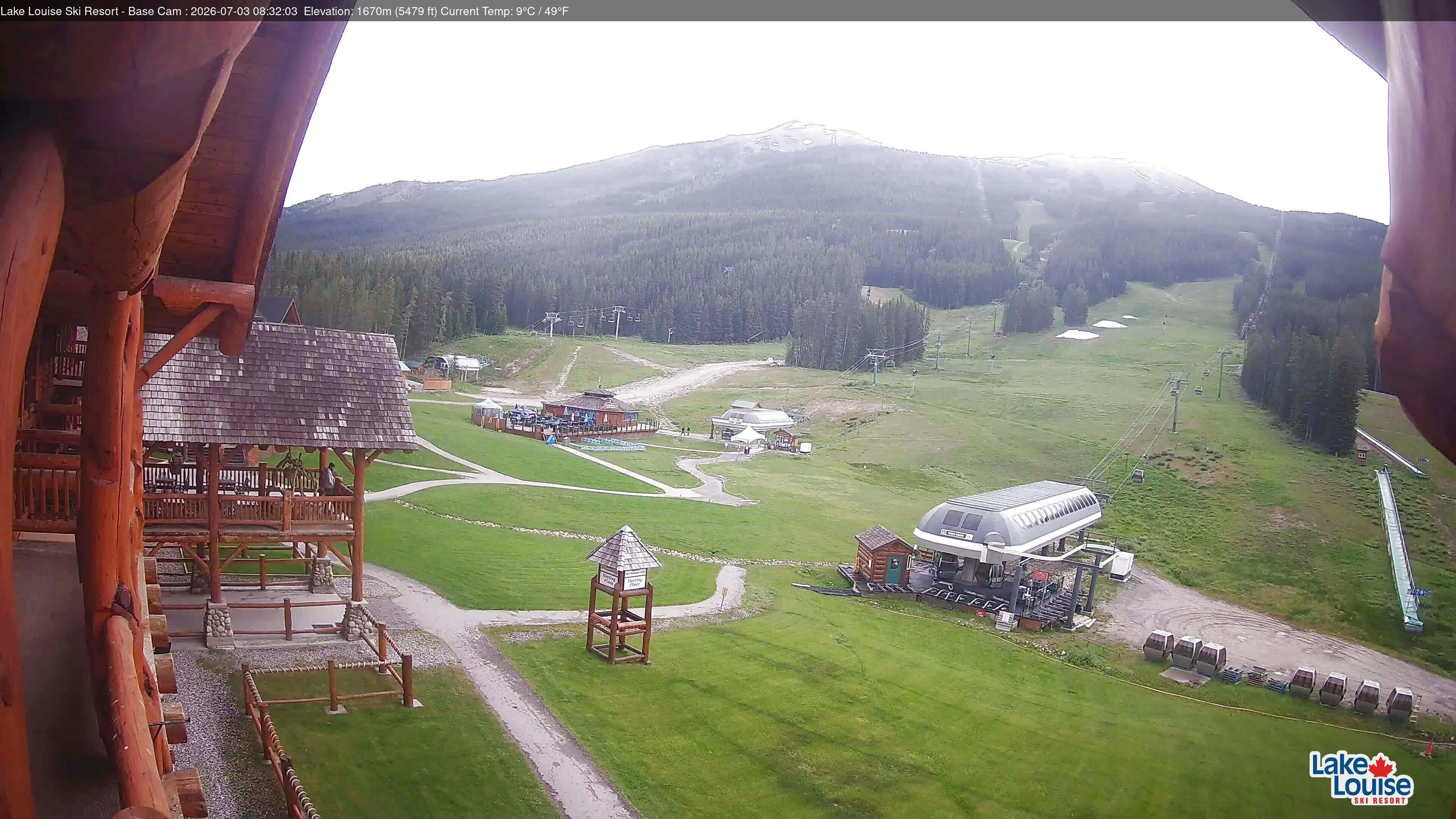 Archiv Foto Webcam Lake Louise: Talstation