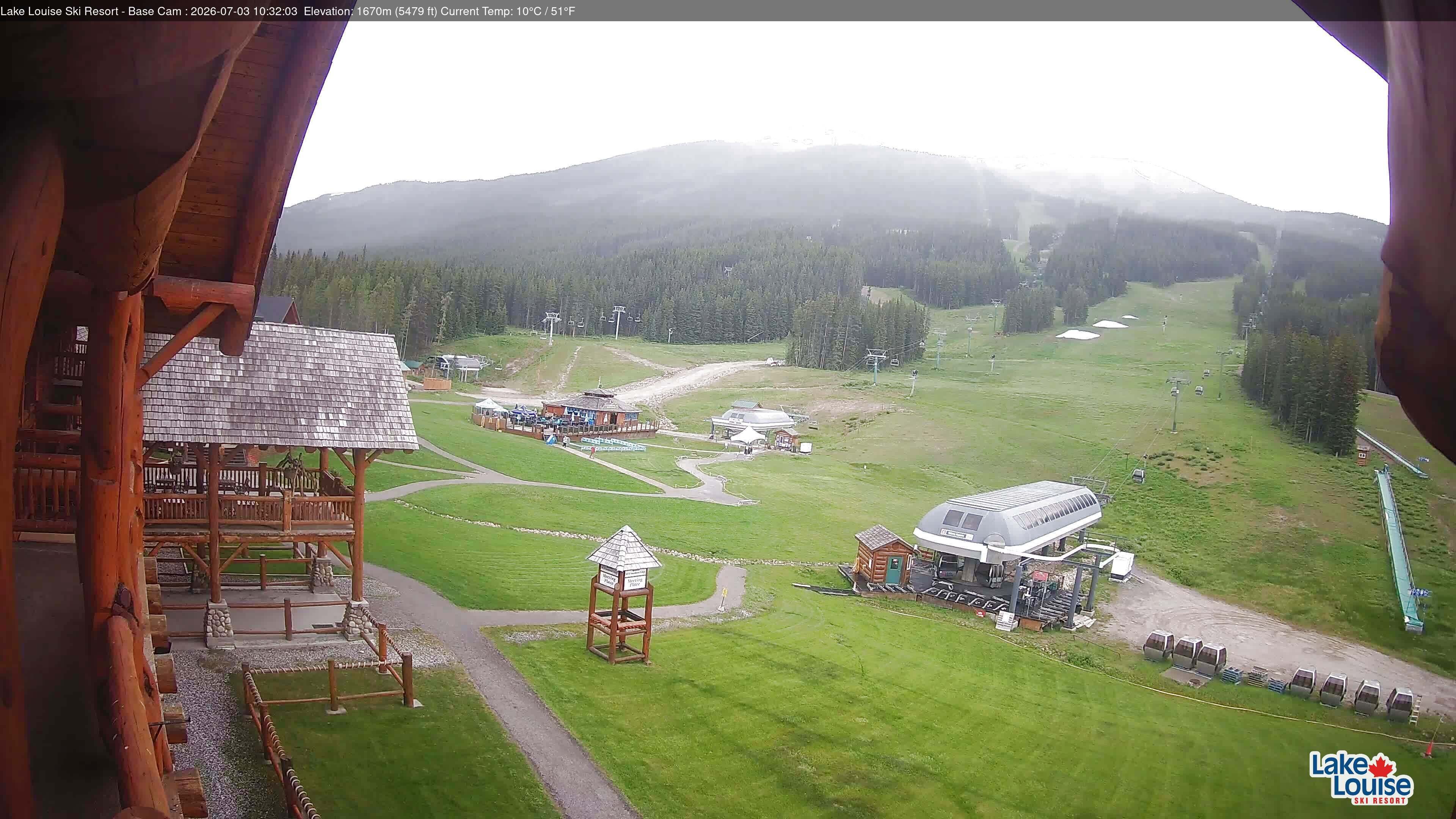 Archiv Foto Webcam Lake Louise: Talstation