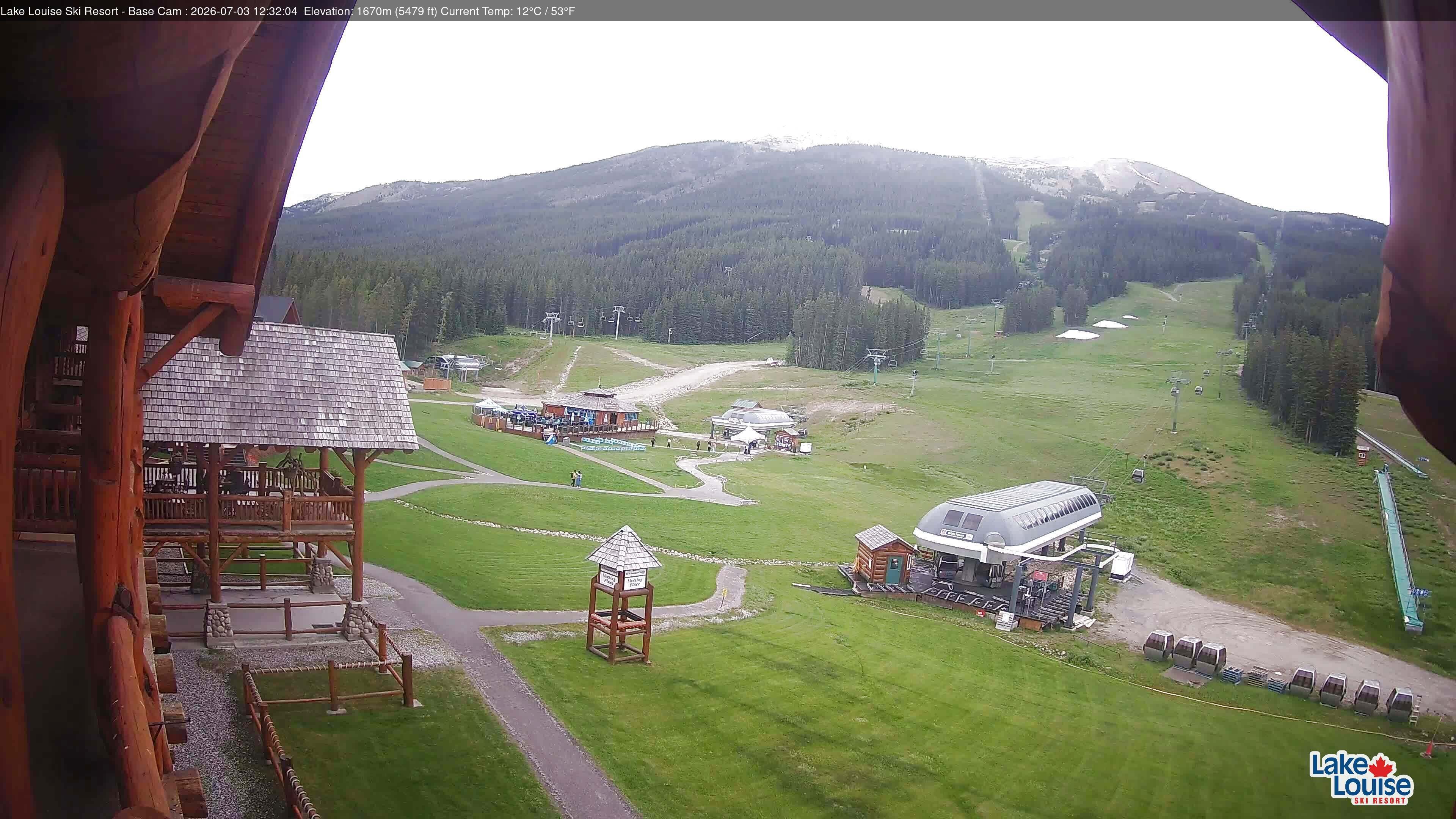 Archiv Foto Webcam Lake Louise: Talstation