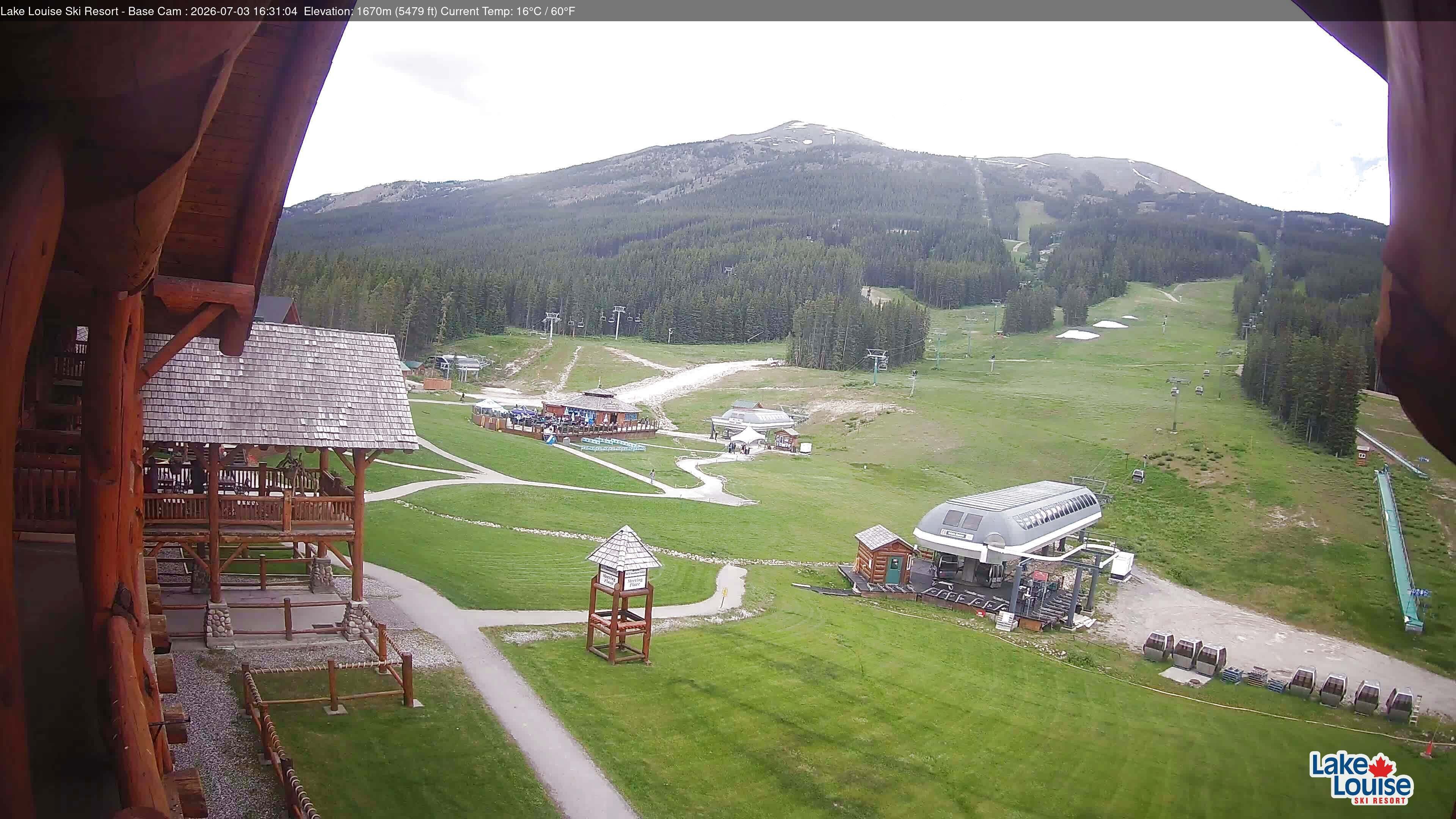 Archiv Foto Webcam Lake Louise: Talstation