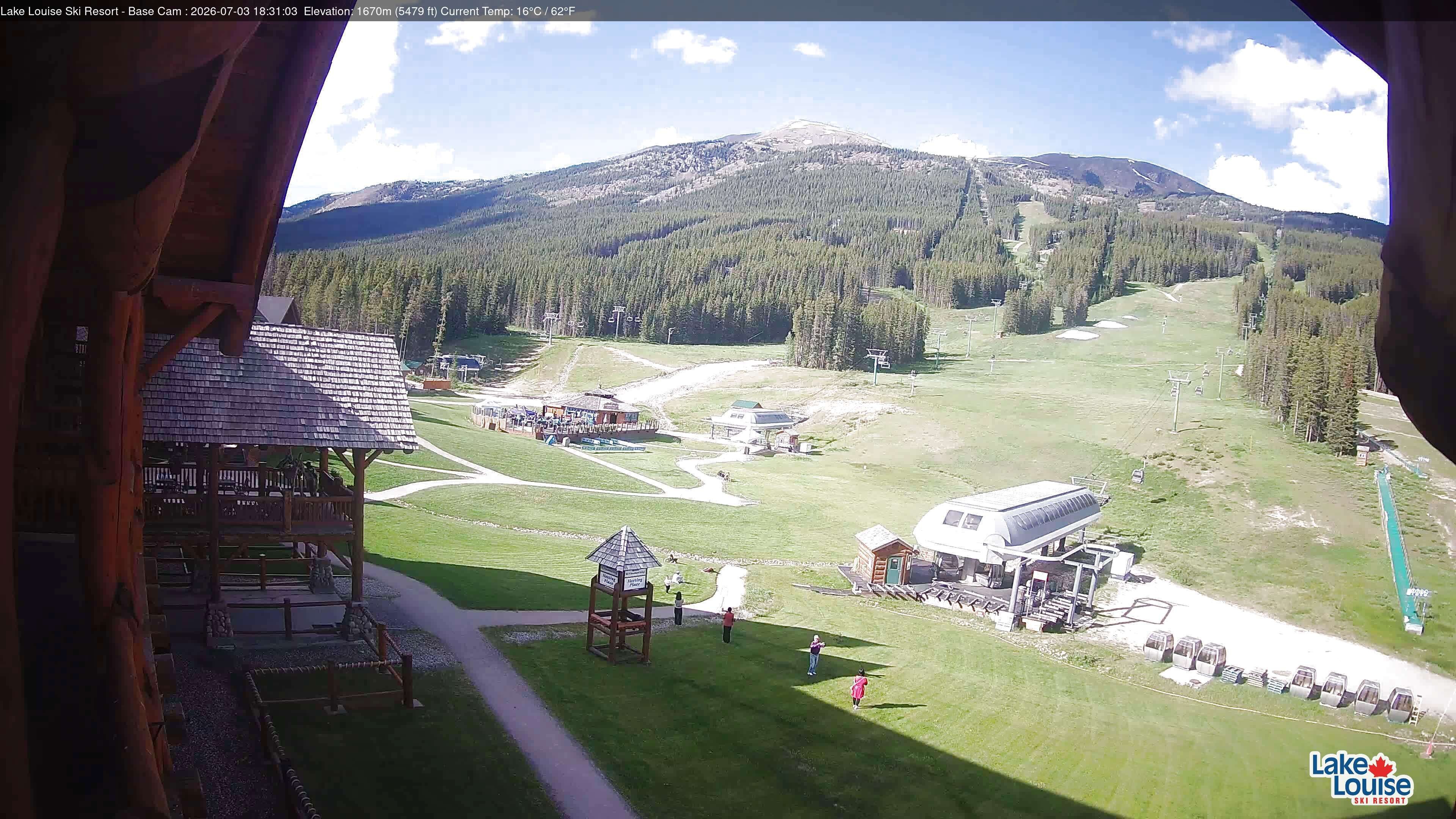 Archiv Foto Webcam Lake Louise: Talstation
