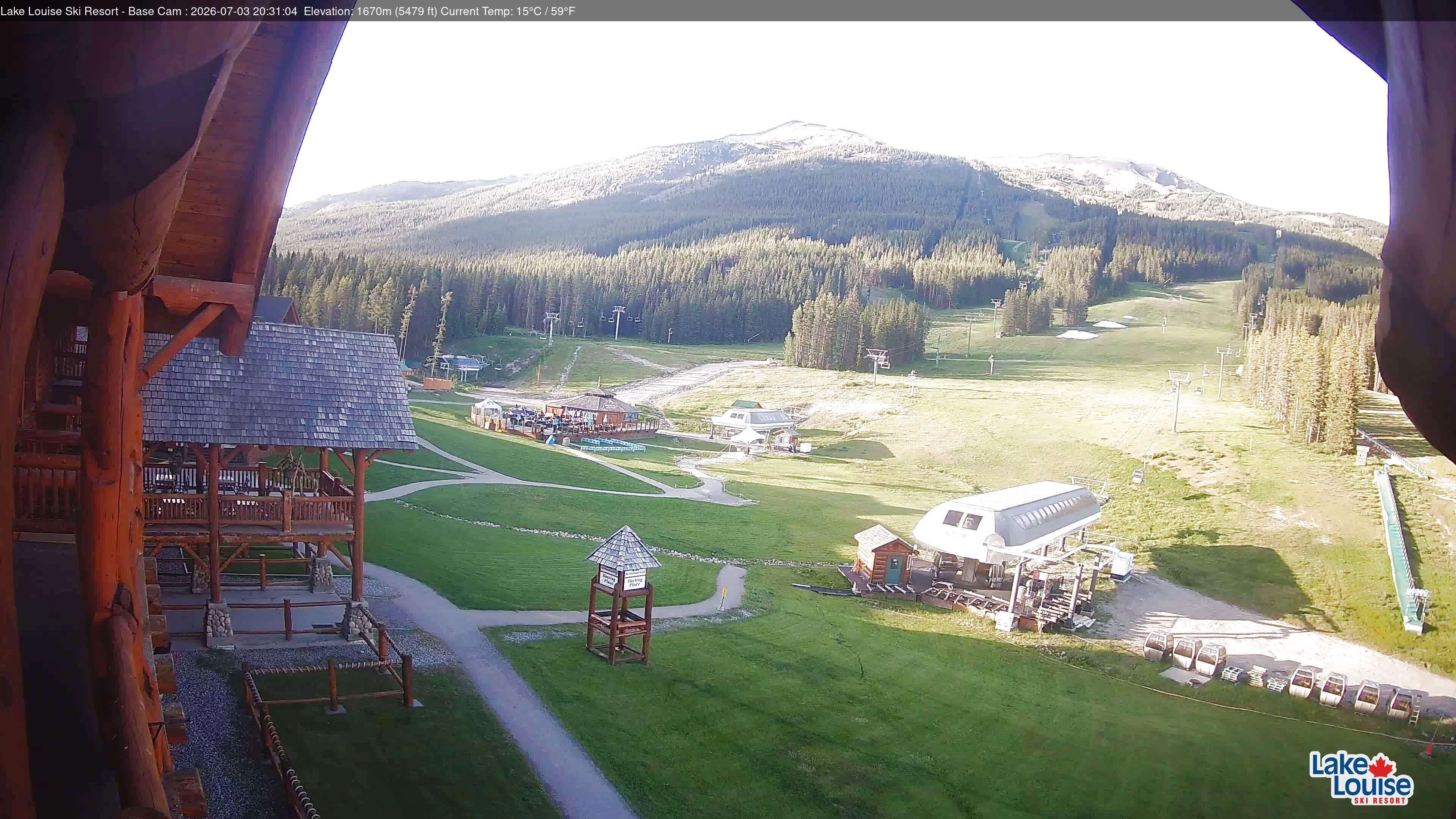 Archiv Foto Webcam Lake Louise: Talstation
