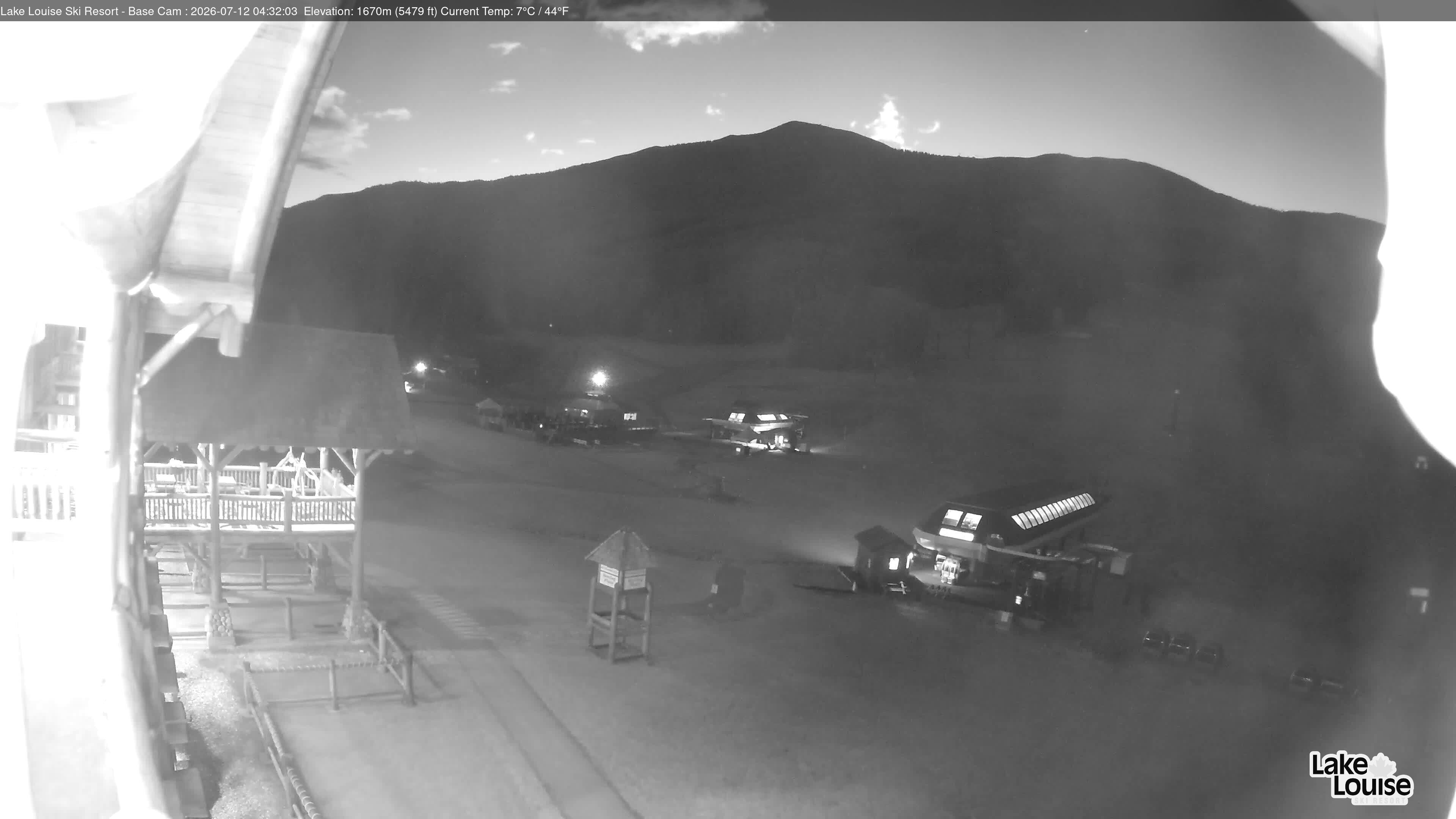 Archiv Foto Webcam Lake Louise: Talstation