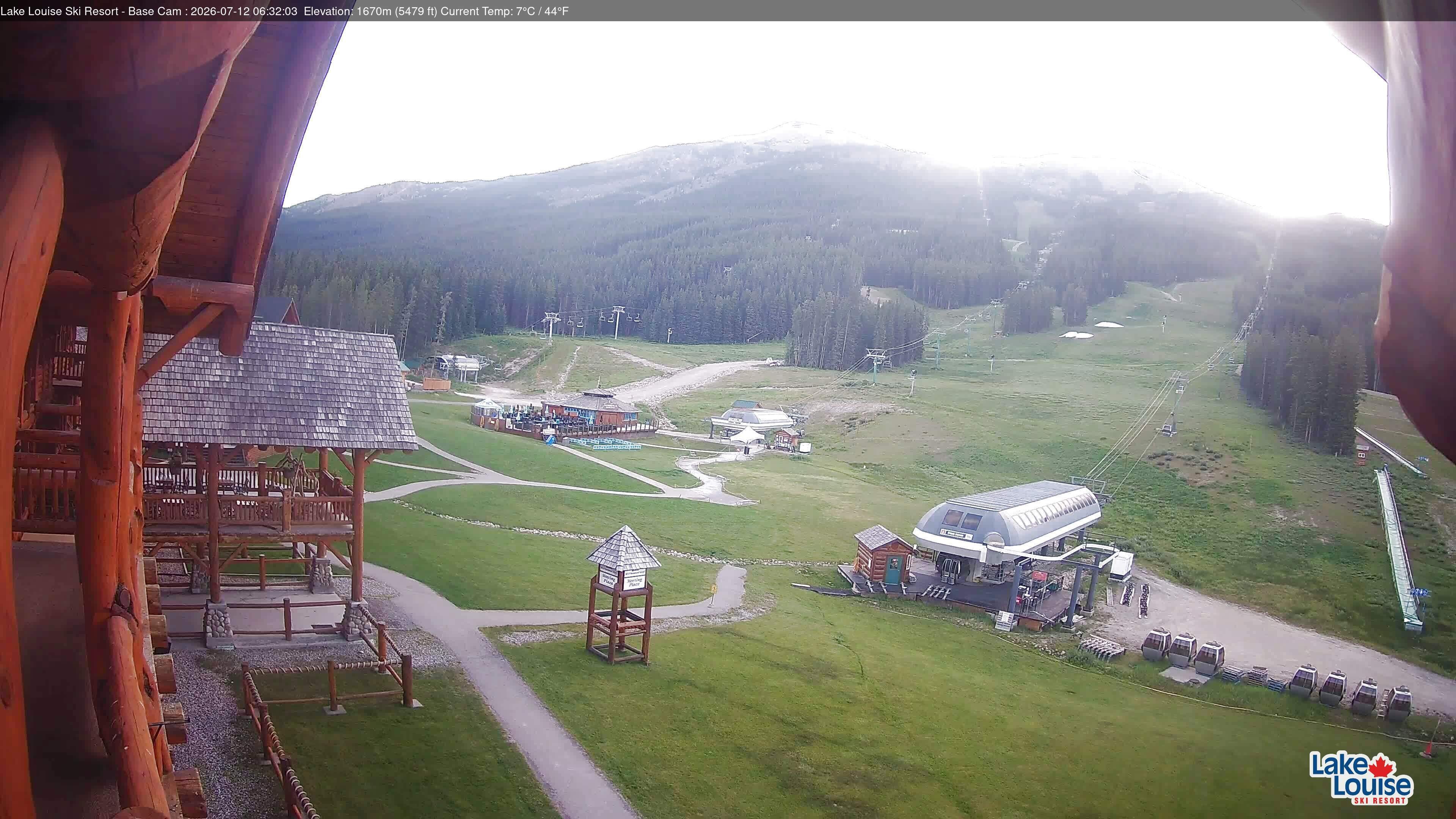 Archiv Foto Webcam Lake Louise: Talstation