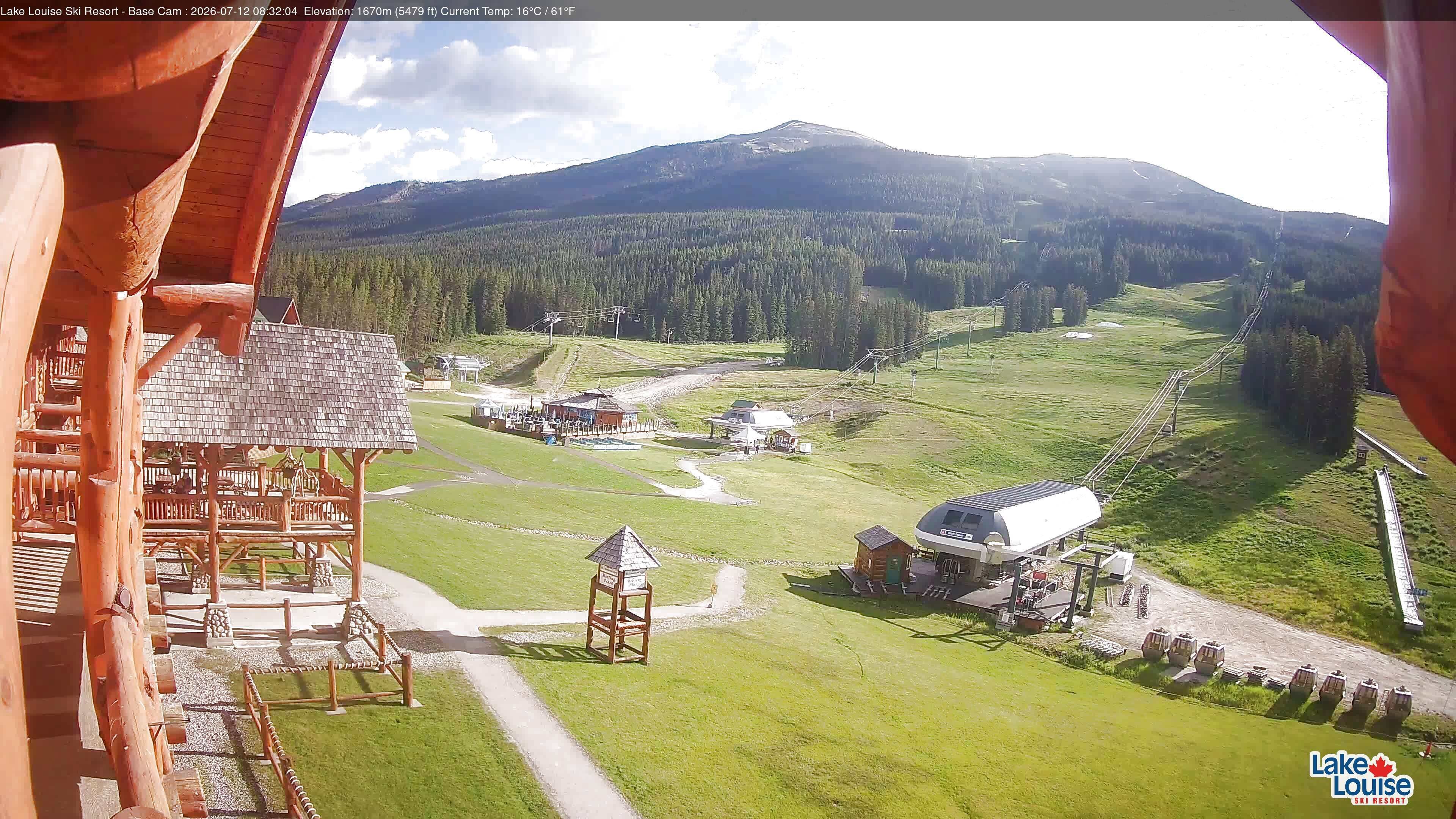 Archiv Foto Webcam Lake Louise: Talstation