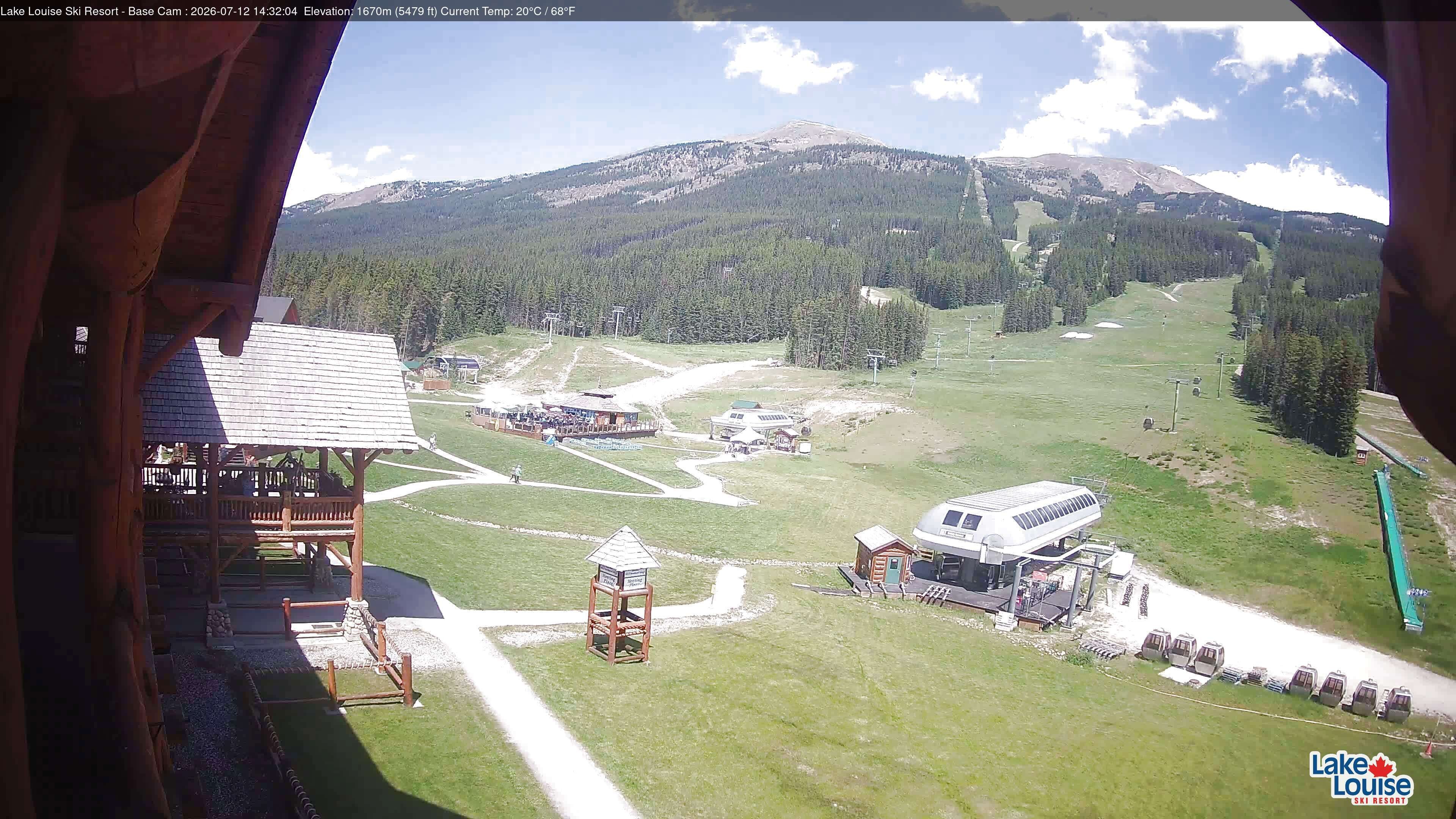 Archiv Foto Webcam Lake Louise: Talstation