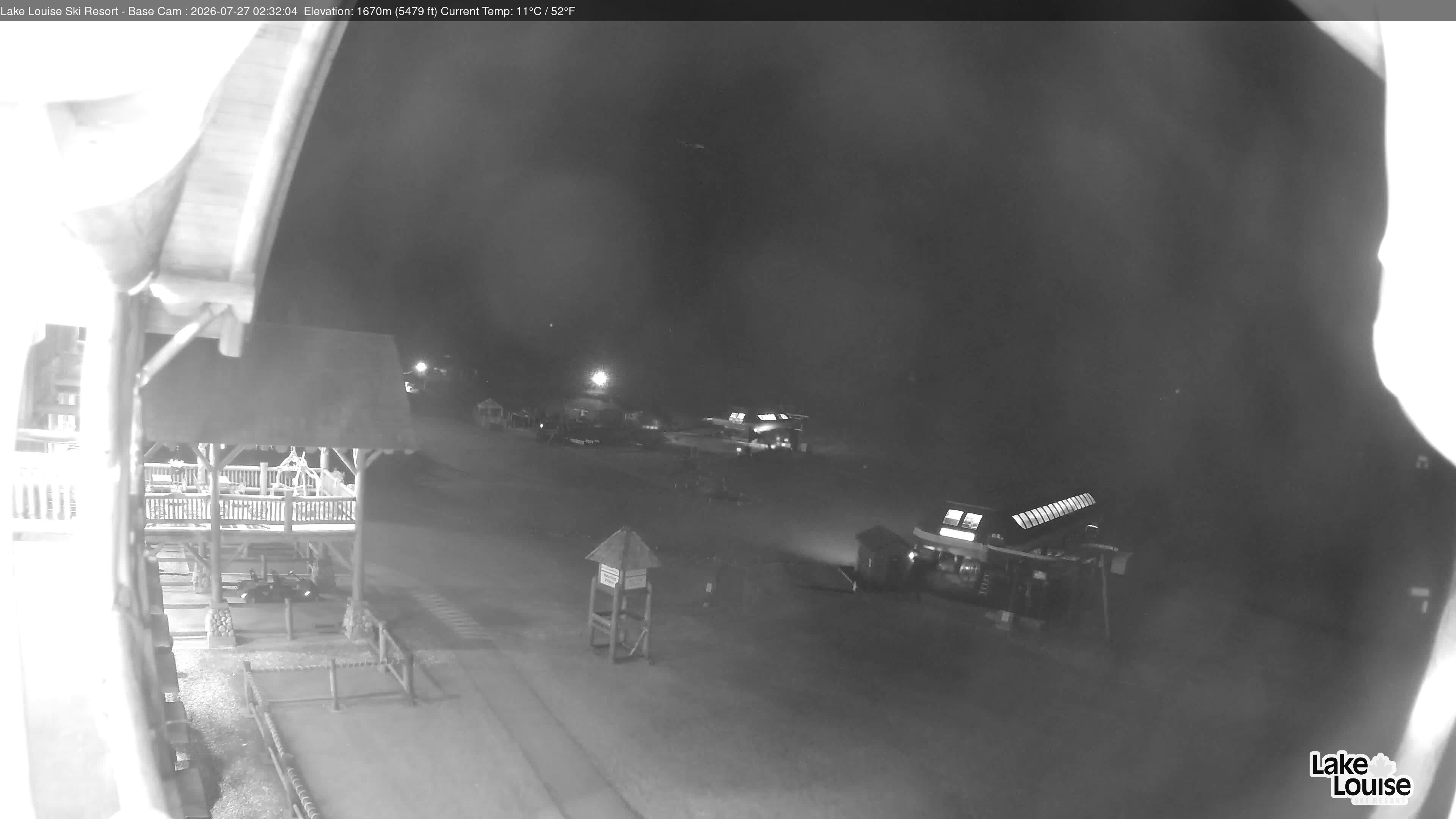 Archiv Foto Webcam Lake Louise: Talstation