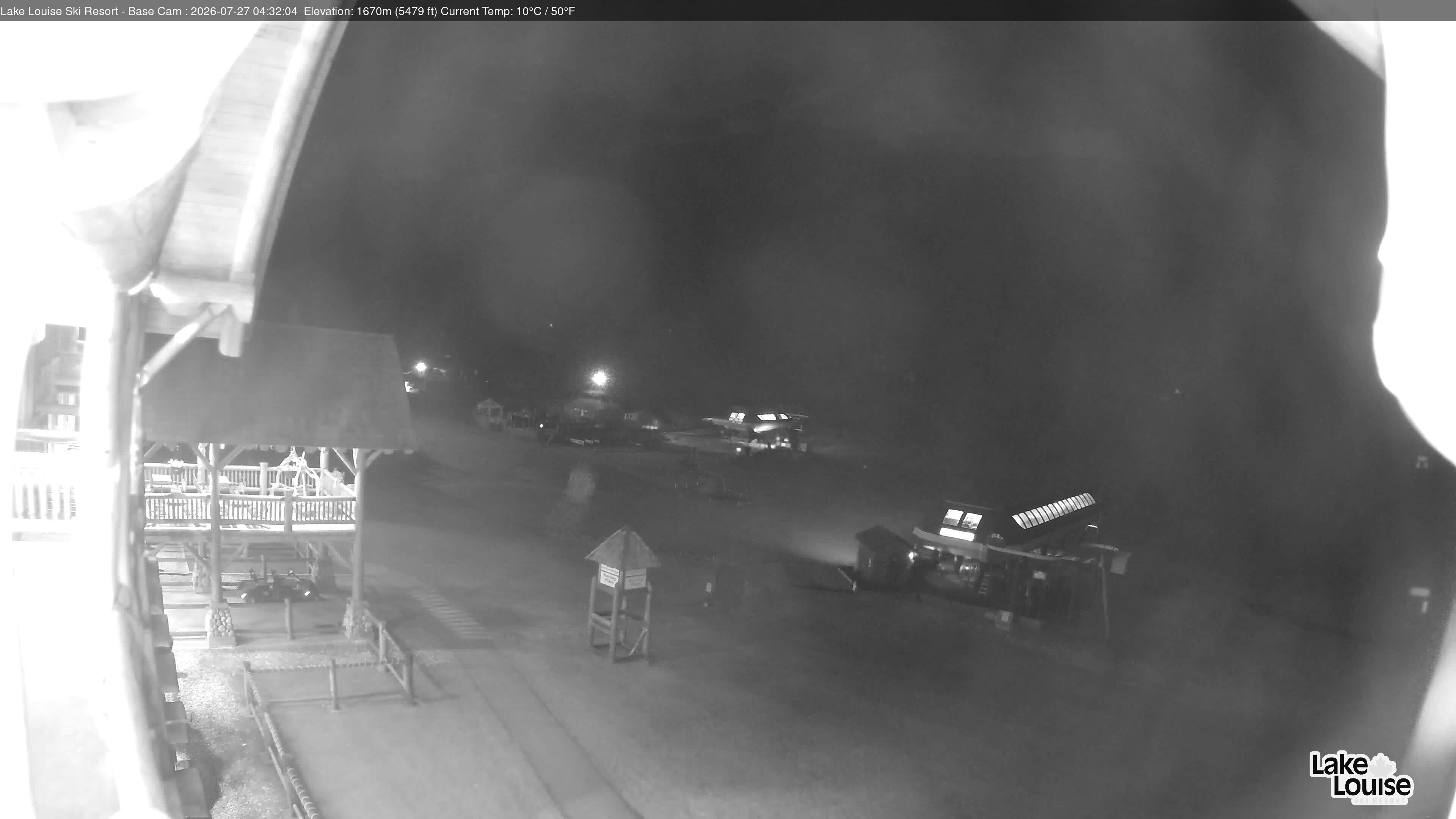 Archiv Foto Webcam Lake Louise: Talstation