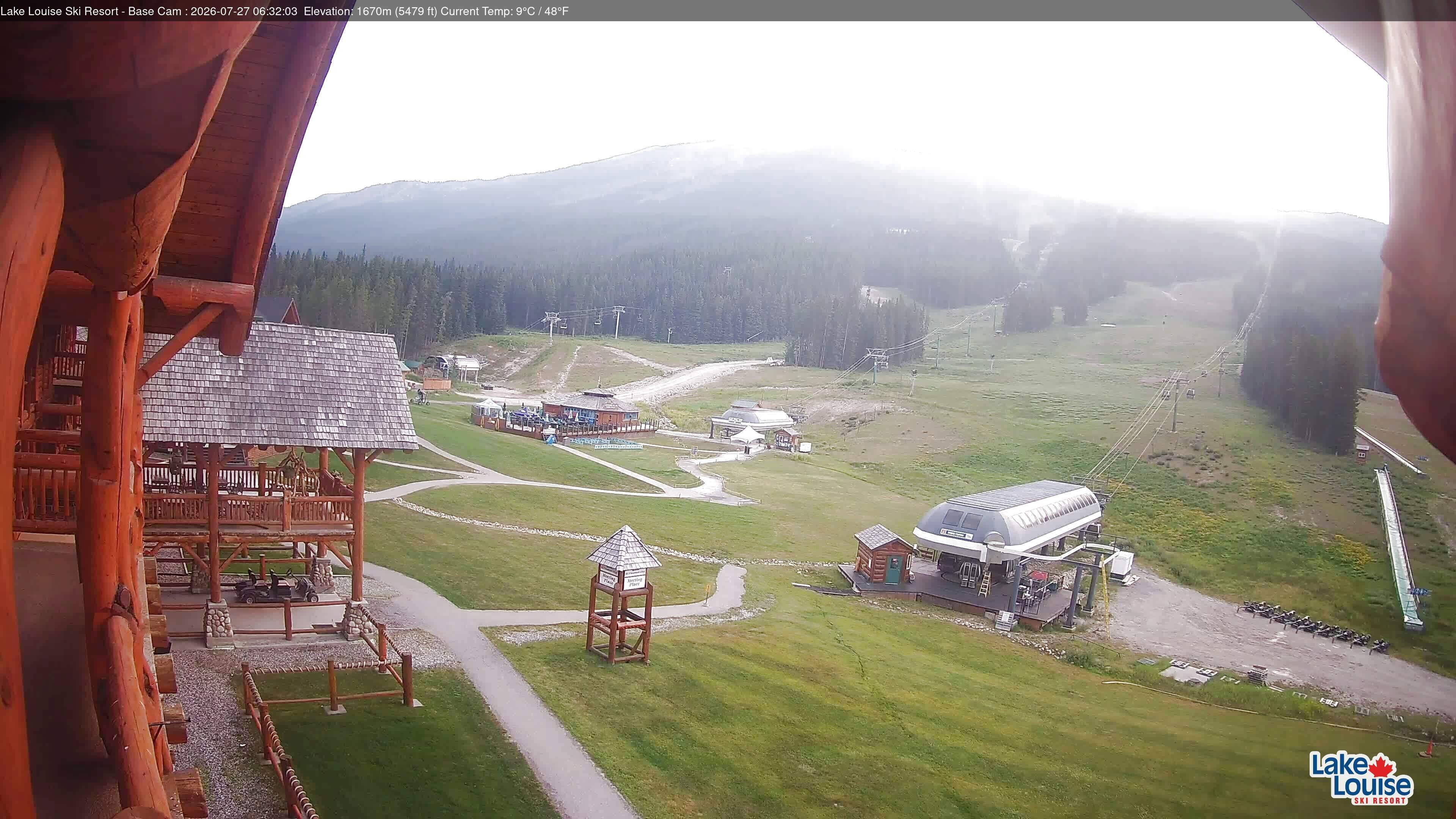 Archiv Foto Webcam Lake Louise: Talstation